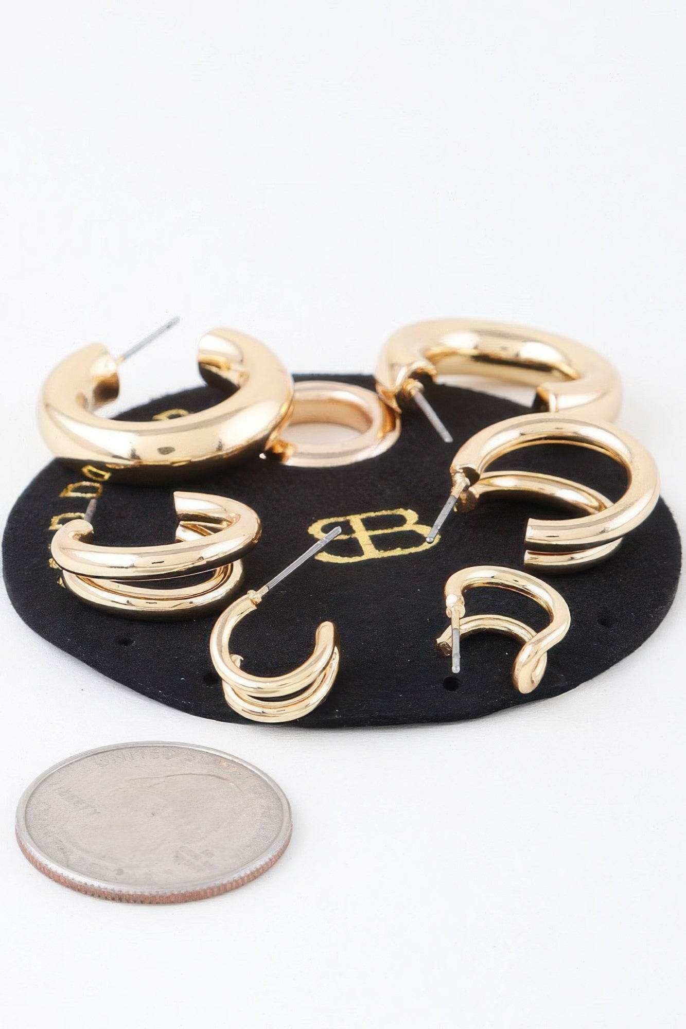 Multi Shiny Hoop Earrings Set - DaTrendStore.Com