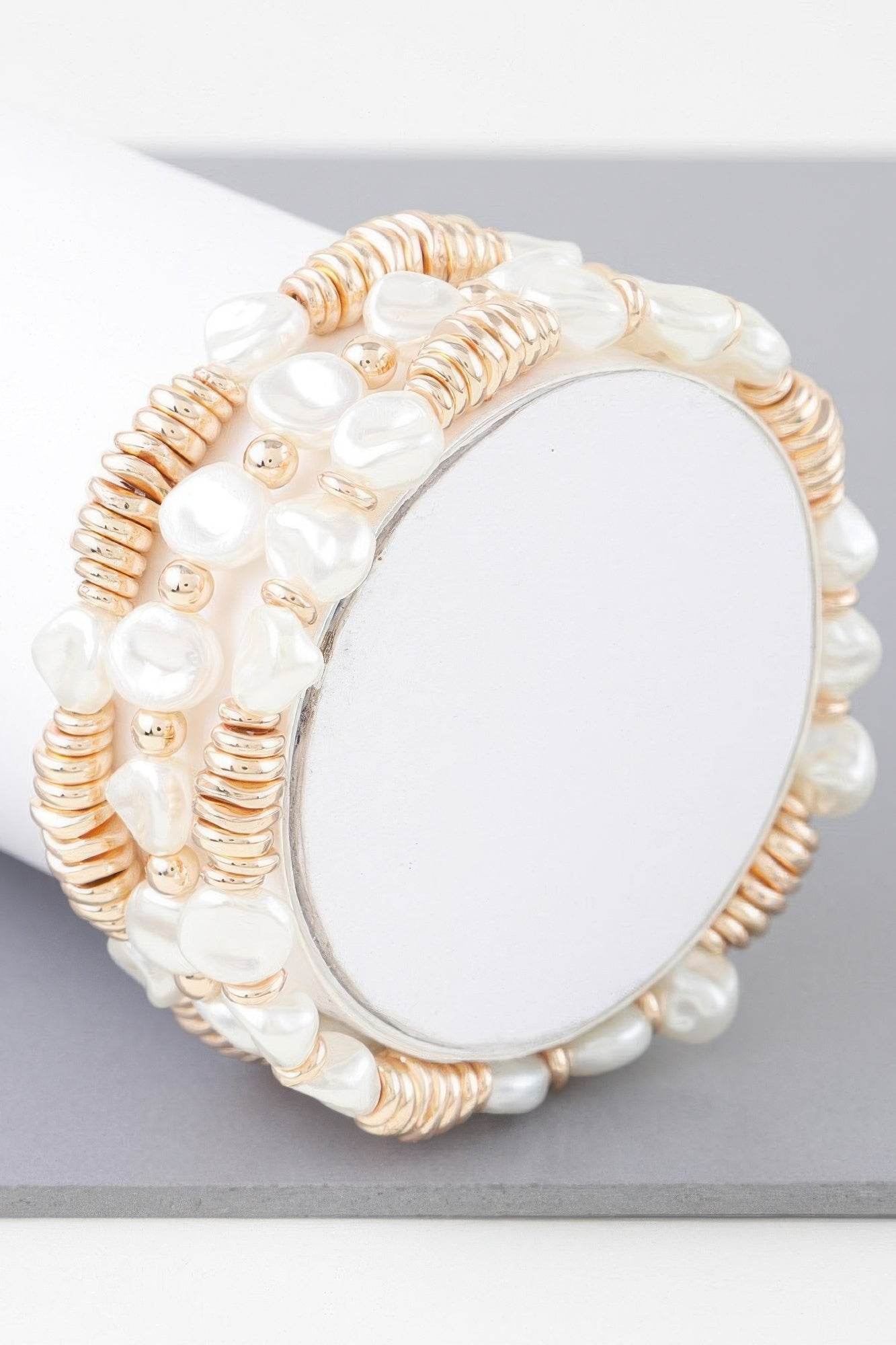 Multi Stone N Disc Bracelet - DaTrendStore.Com