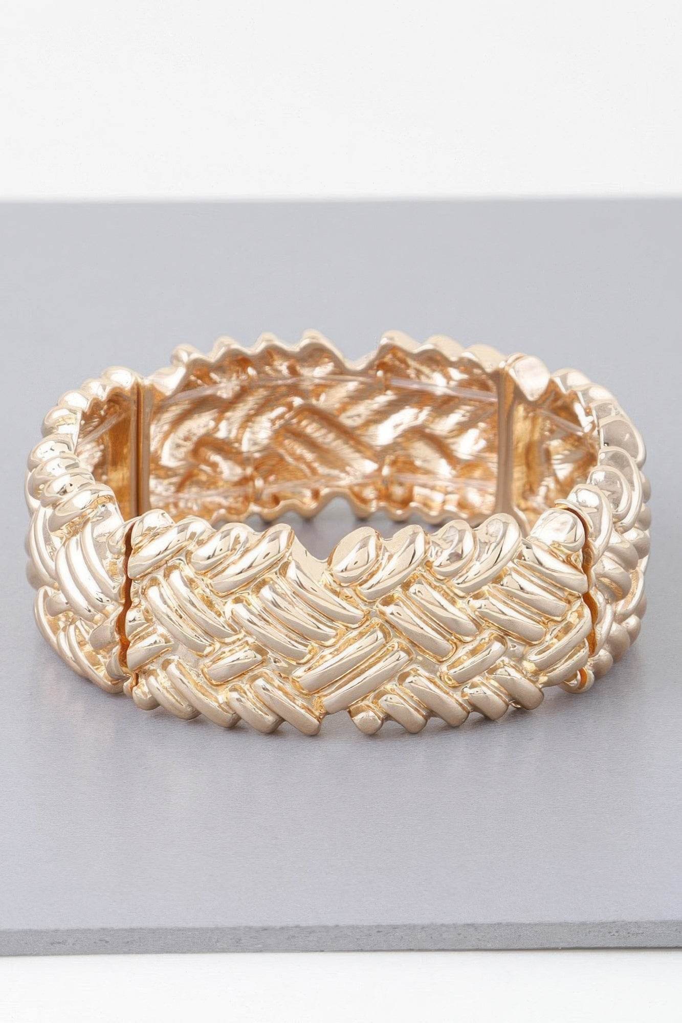 Cross Hatch Cuff Bracelet - DaTrendStore.Com