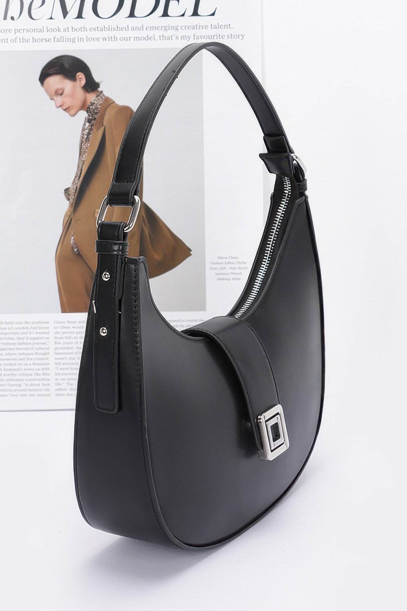 Faux Leather Hobo Bag - DaTrendStore.Com
