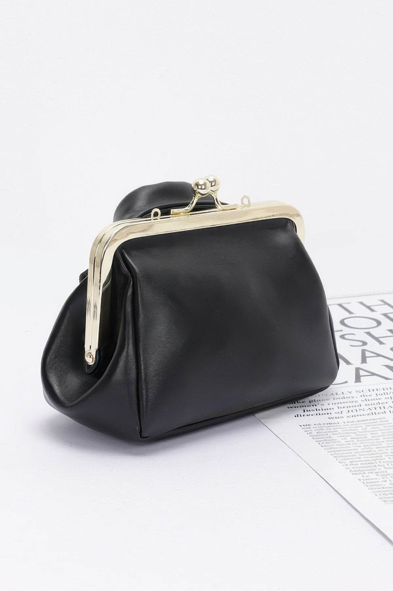 Faux Leather Jacket Style Crossbody Bag - DaTrendStore.Com
