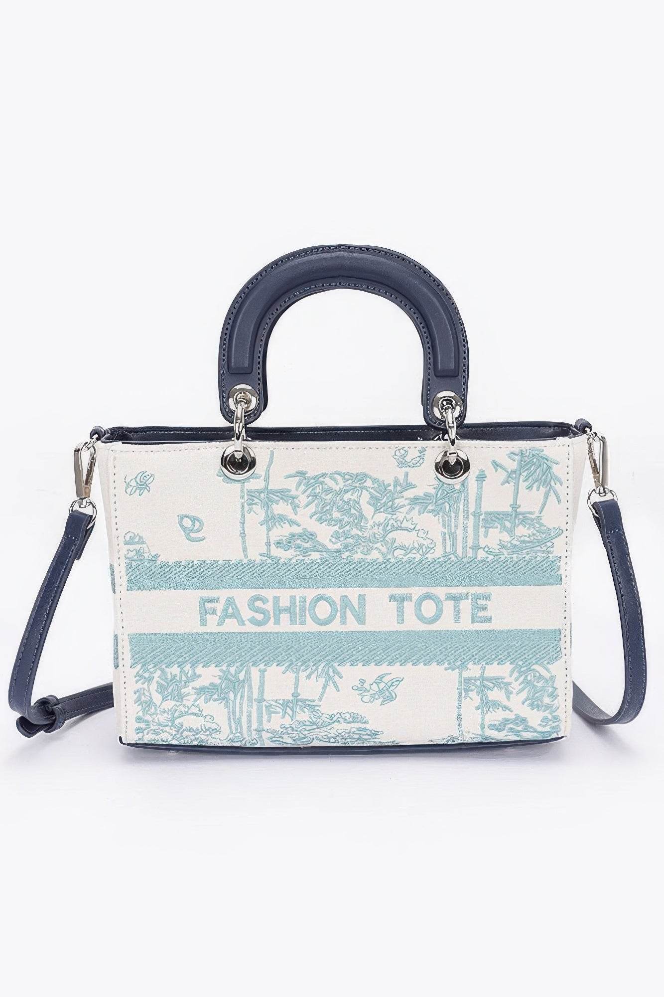 Embroidery Faux Leather Tote Bag - DaTrendStore.Com