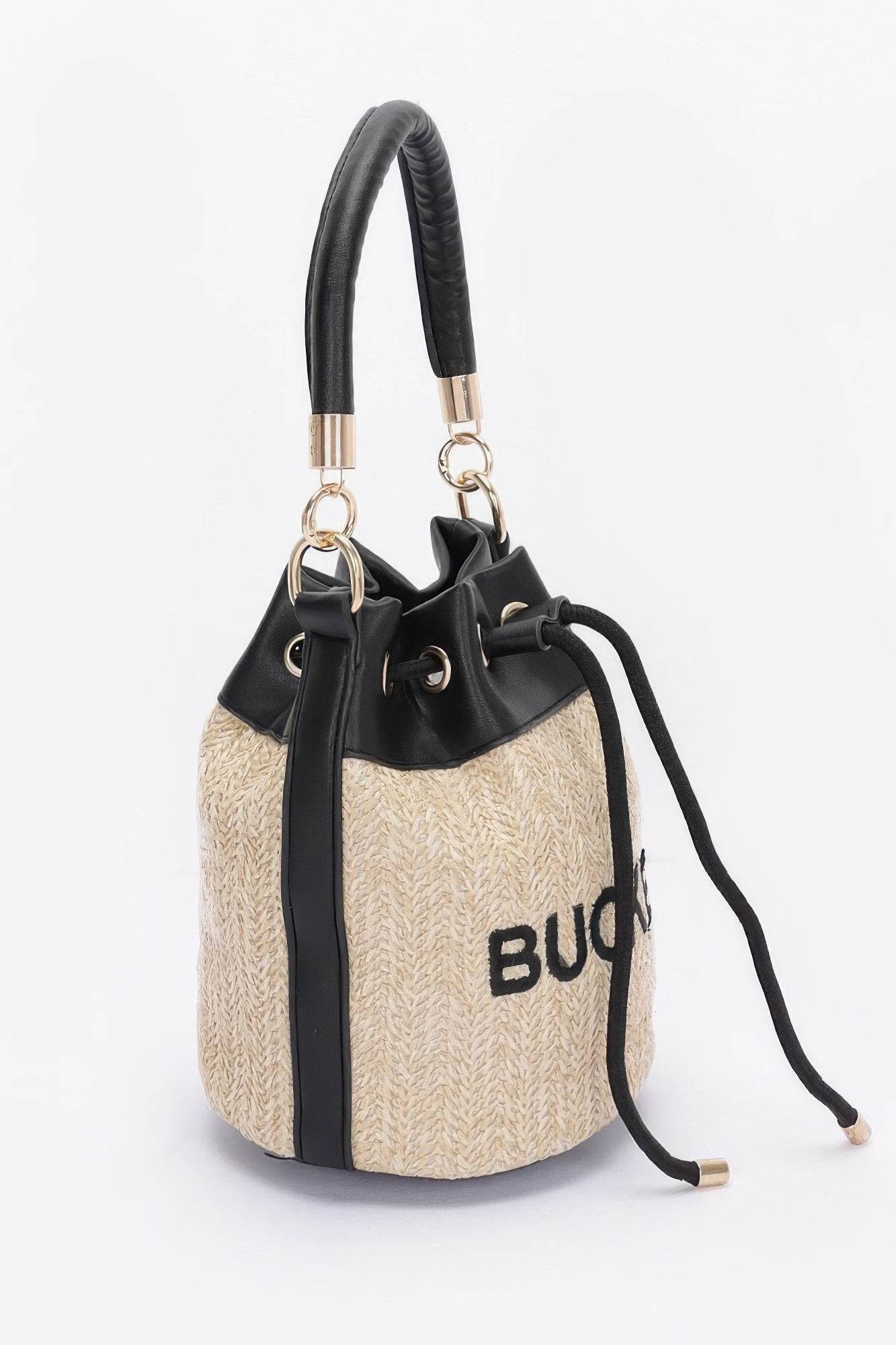 Faux Straw Bucket Bag - DaTrendStore.Com