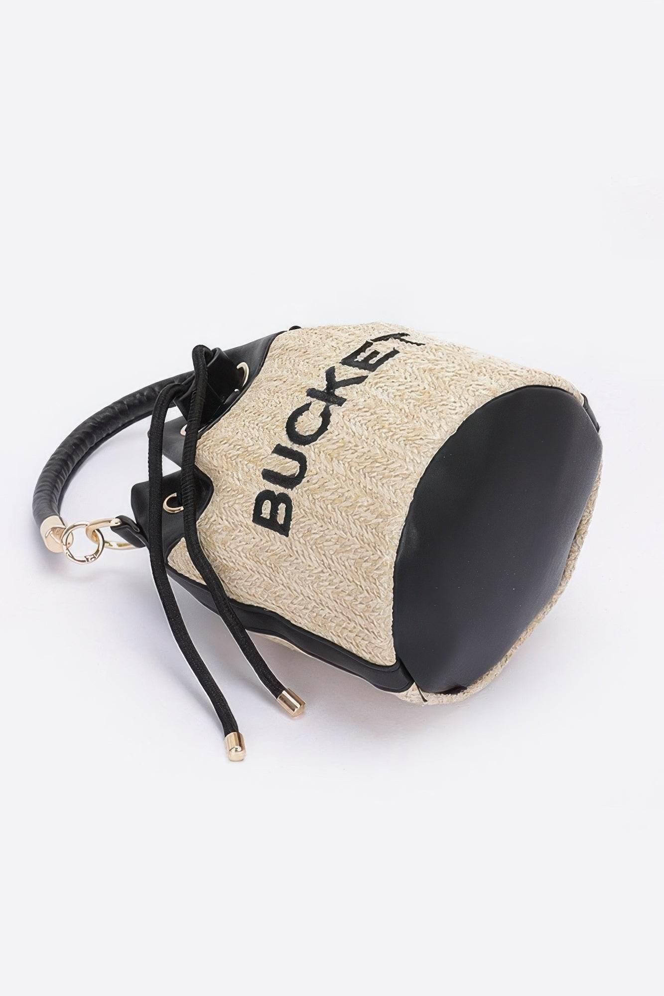 Faux Straw Bucket Bag - DaTrendStore.Com