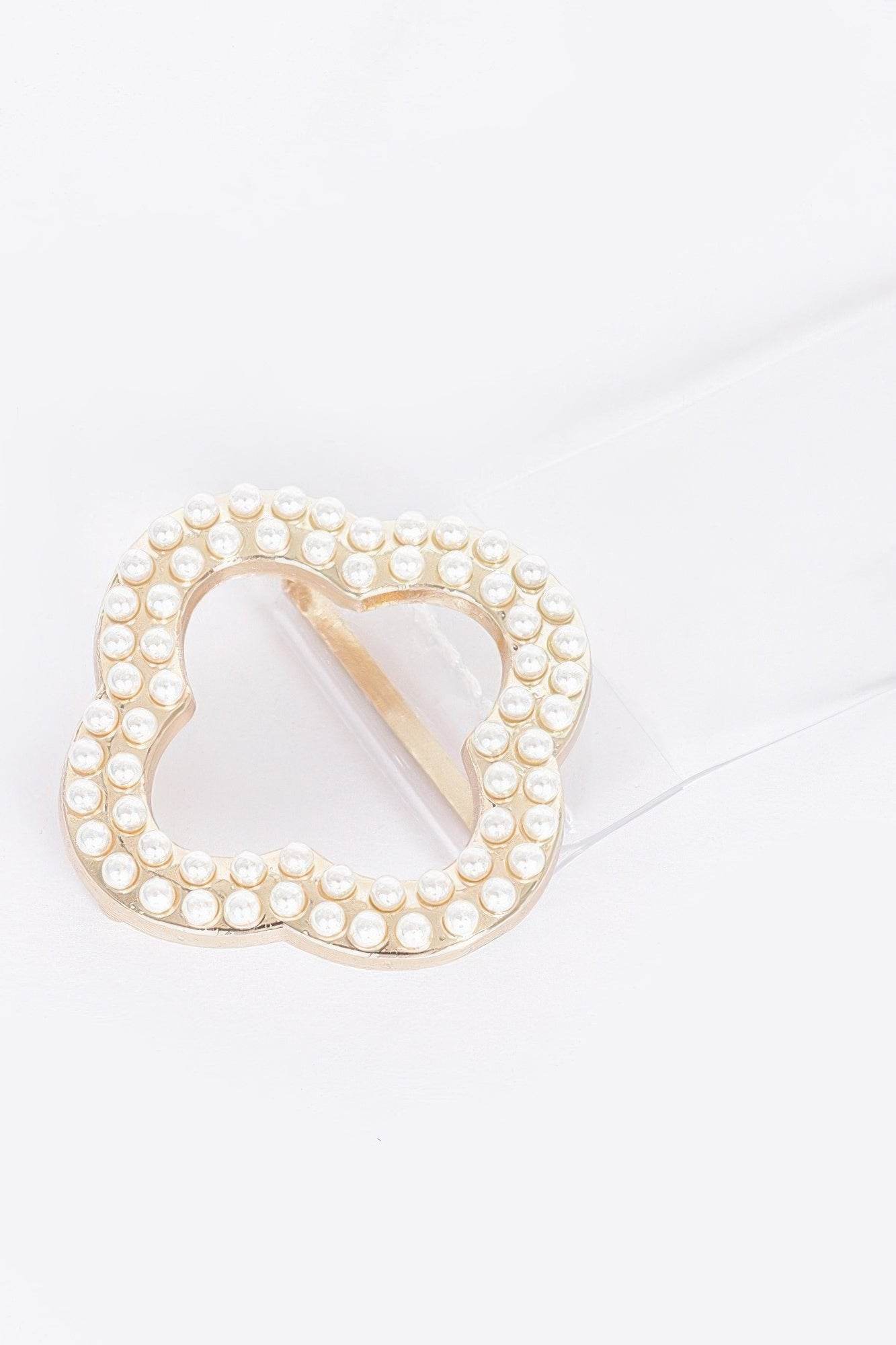 Pearl Metal Buckle Clear Belt - DaTrendStore.Com