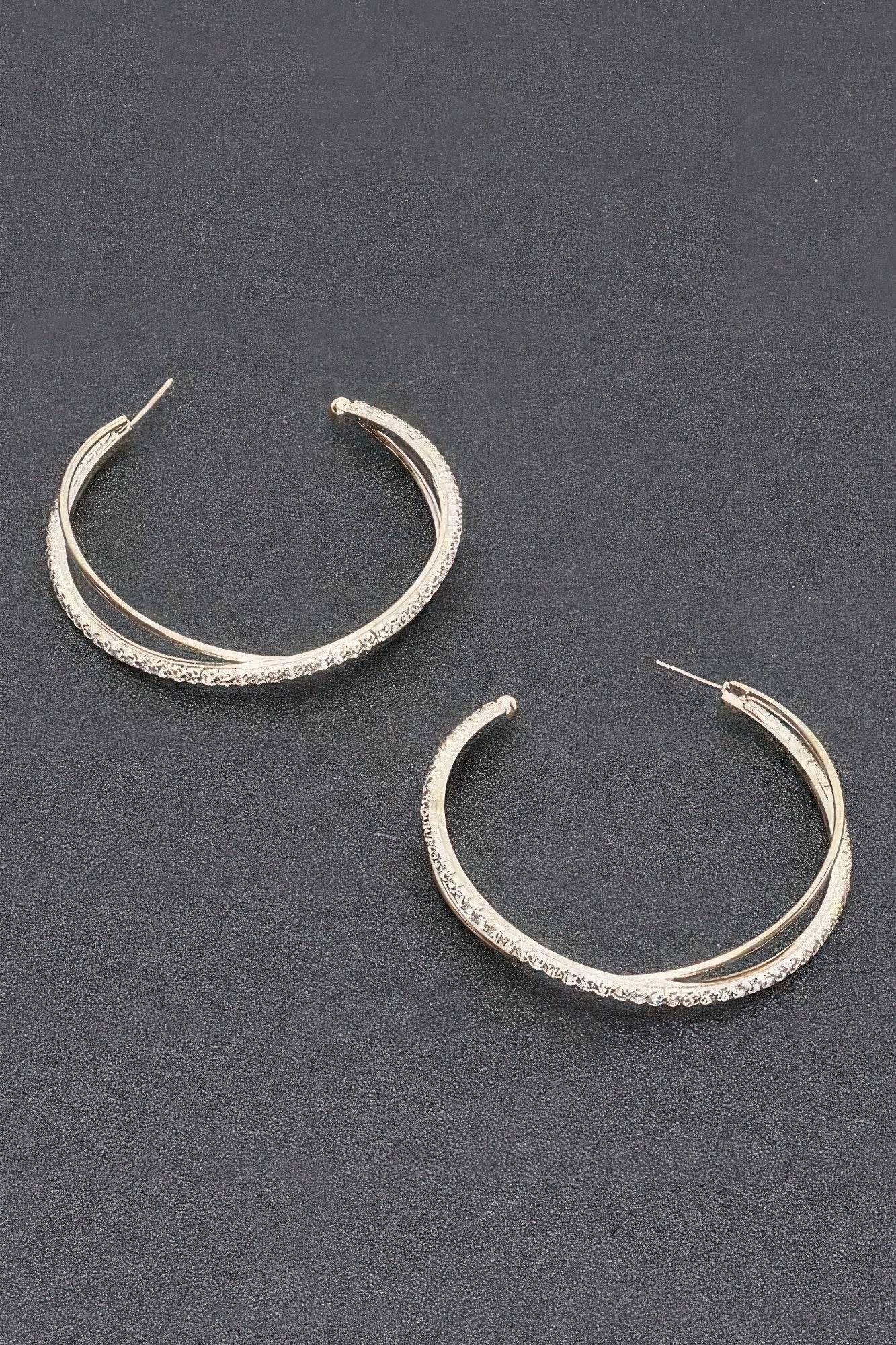 Rhinestone Hoop Earring - DaTrendStore.Com