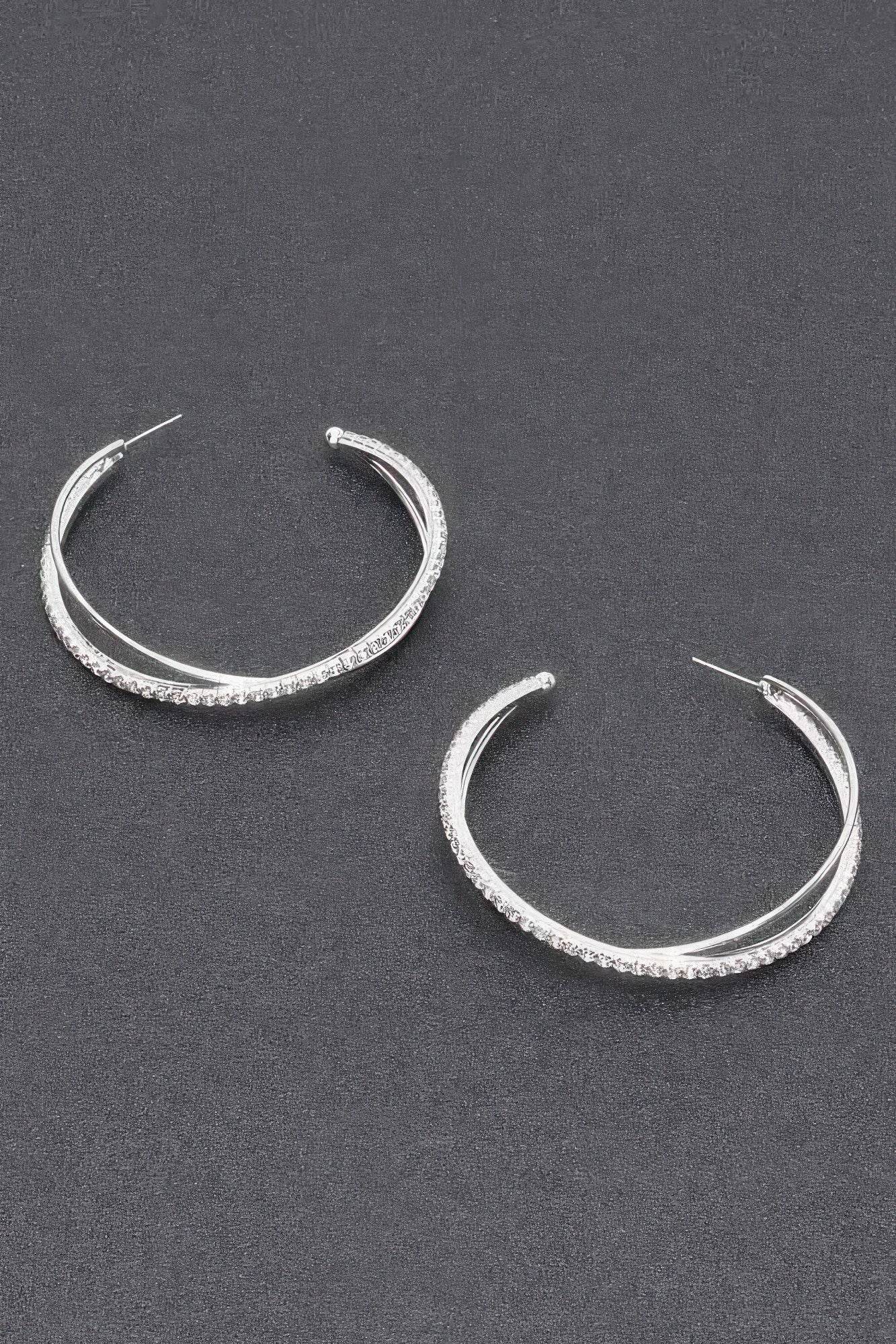 Rhinestone Hoop Earring - DaTrendStore.Com