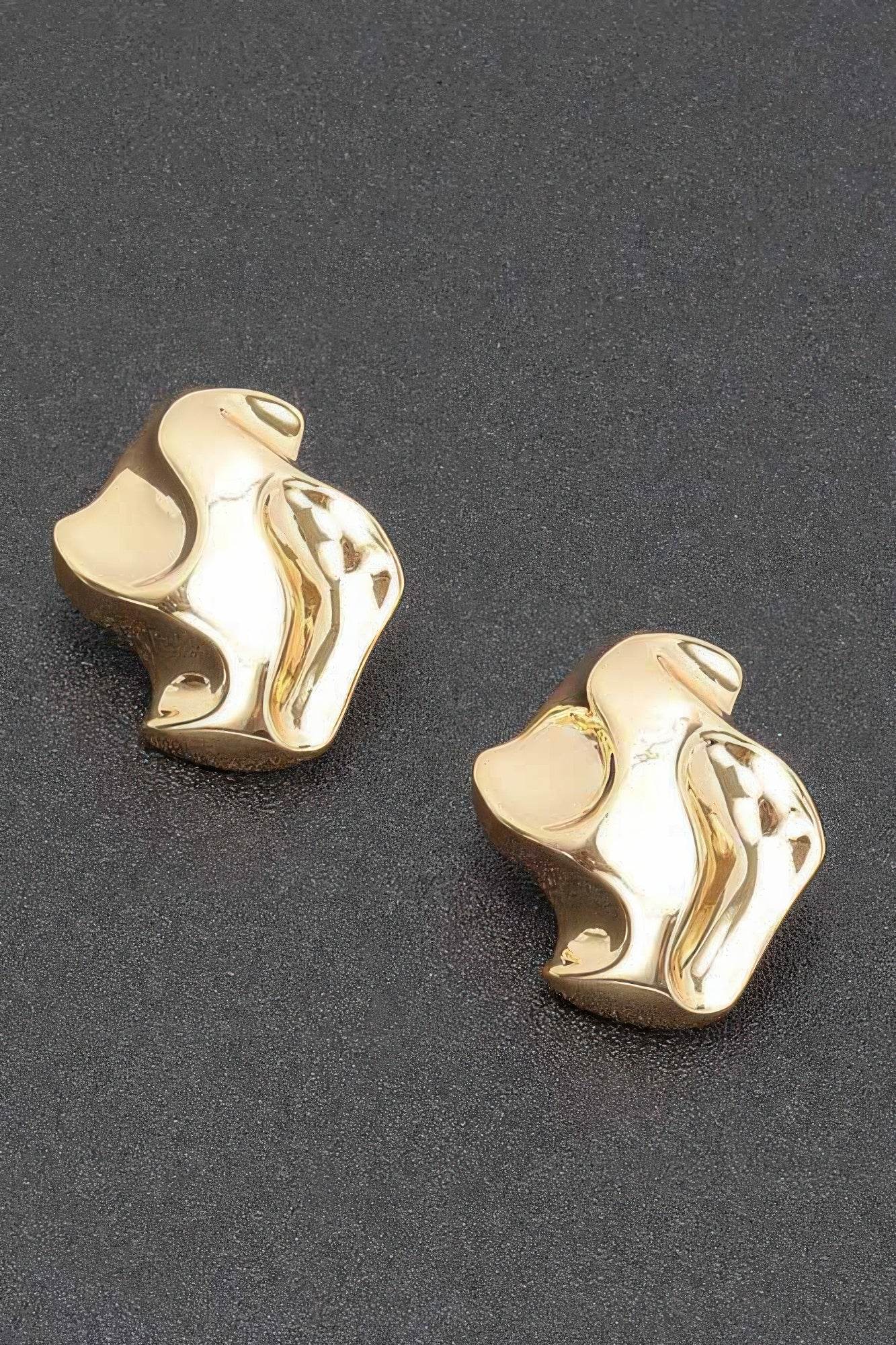 Gold Plated Metal Earring - DaTrendStore.Com