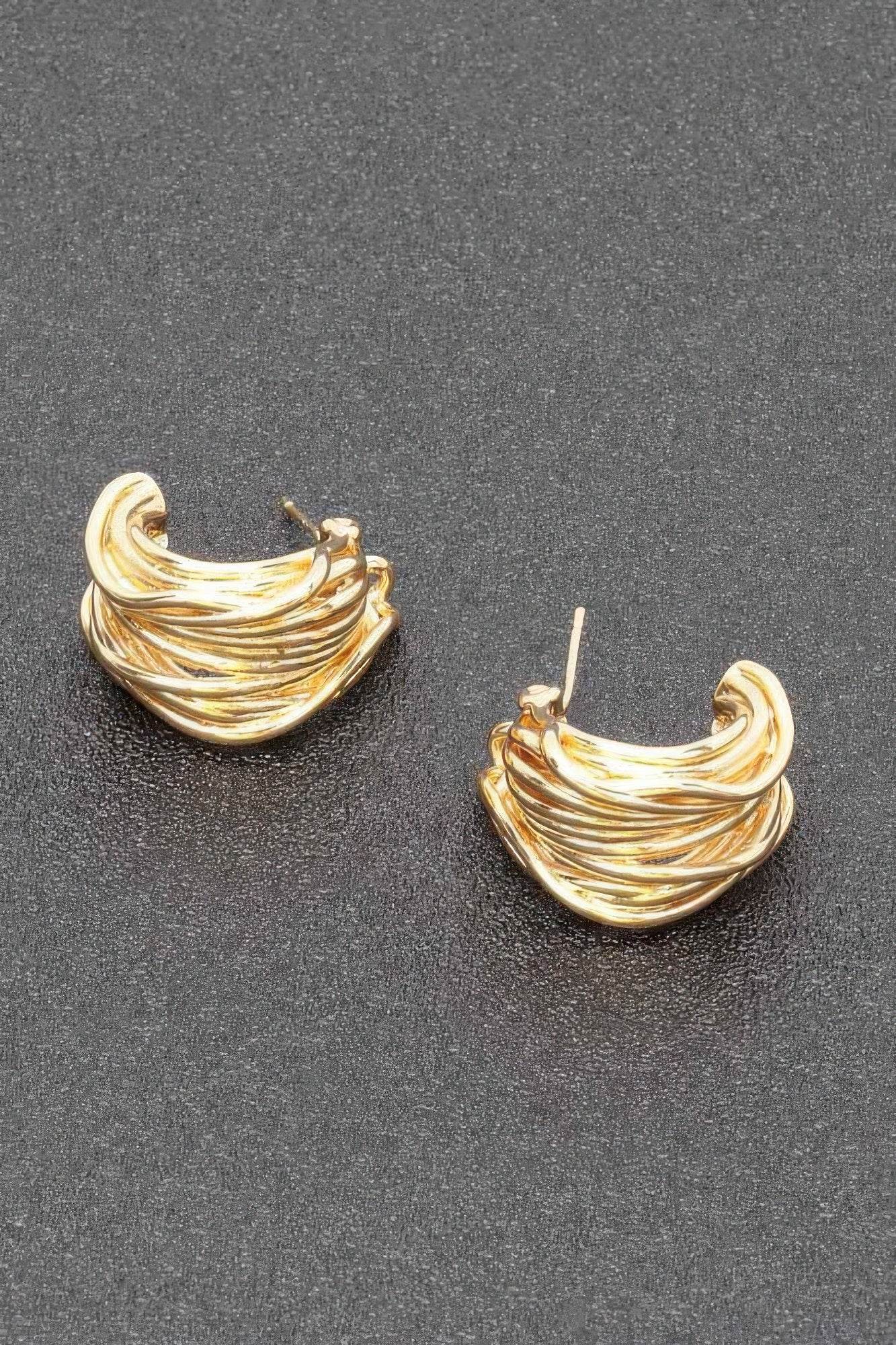 Gold Plated Metal Earring - DaTrendStore.Com