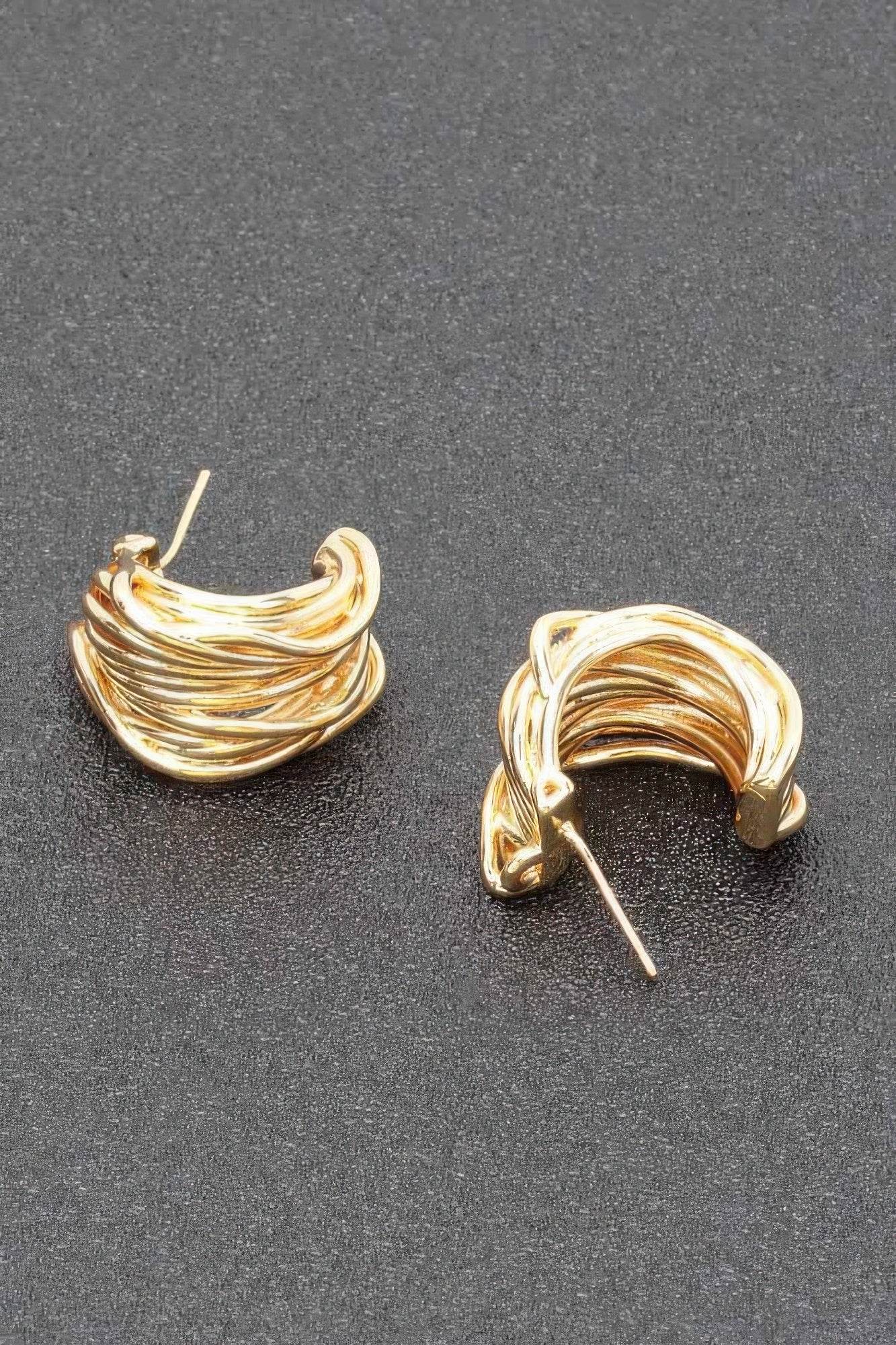 Gold Plated Metal Earring - DaTrendStore.Com