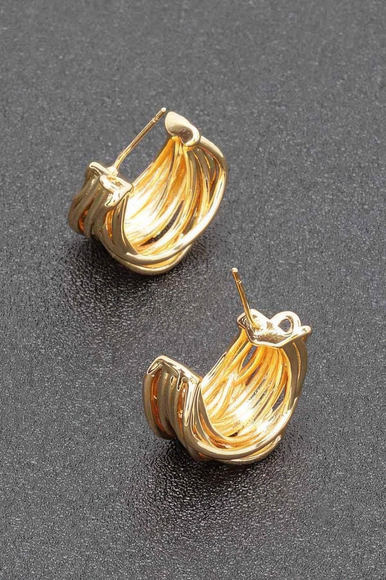 Gold Plated Metal Earring - DaTrendStore.Com