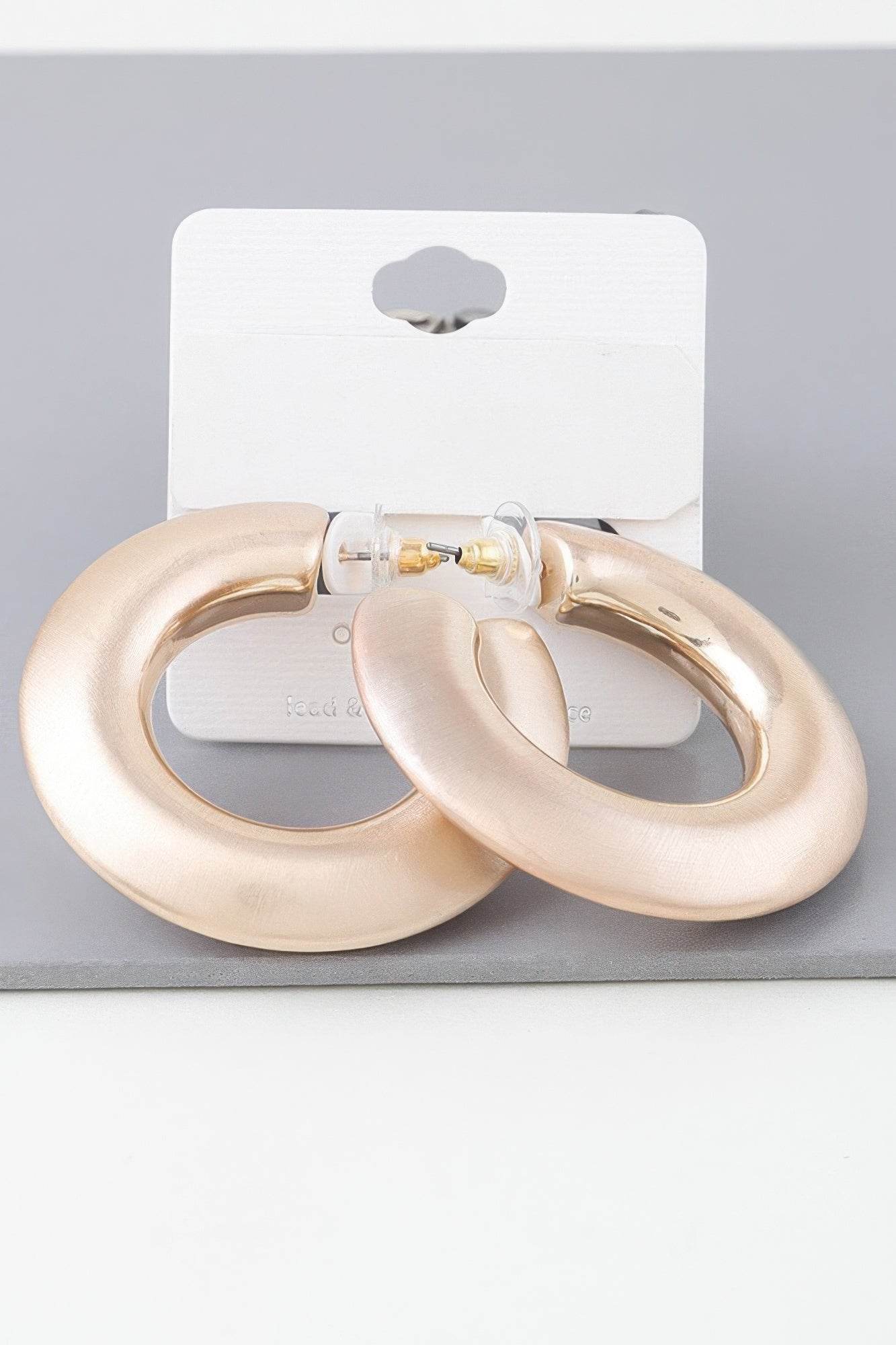 Matte Modern Hoop Earrings - DaTrendStore.Com
