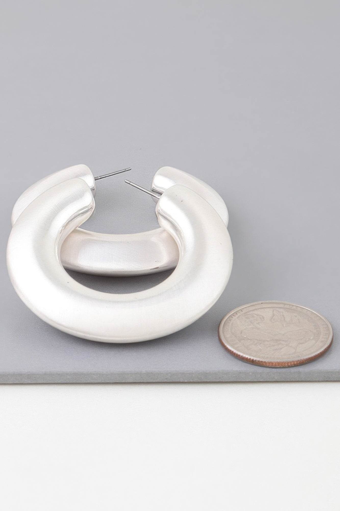 Matte Modern Hoop Earrings - DaTrendStore.Com