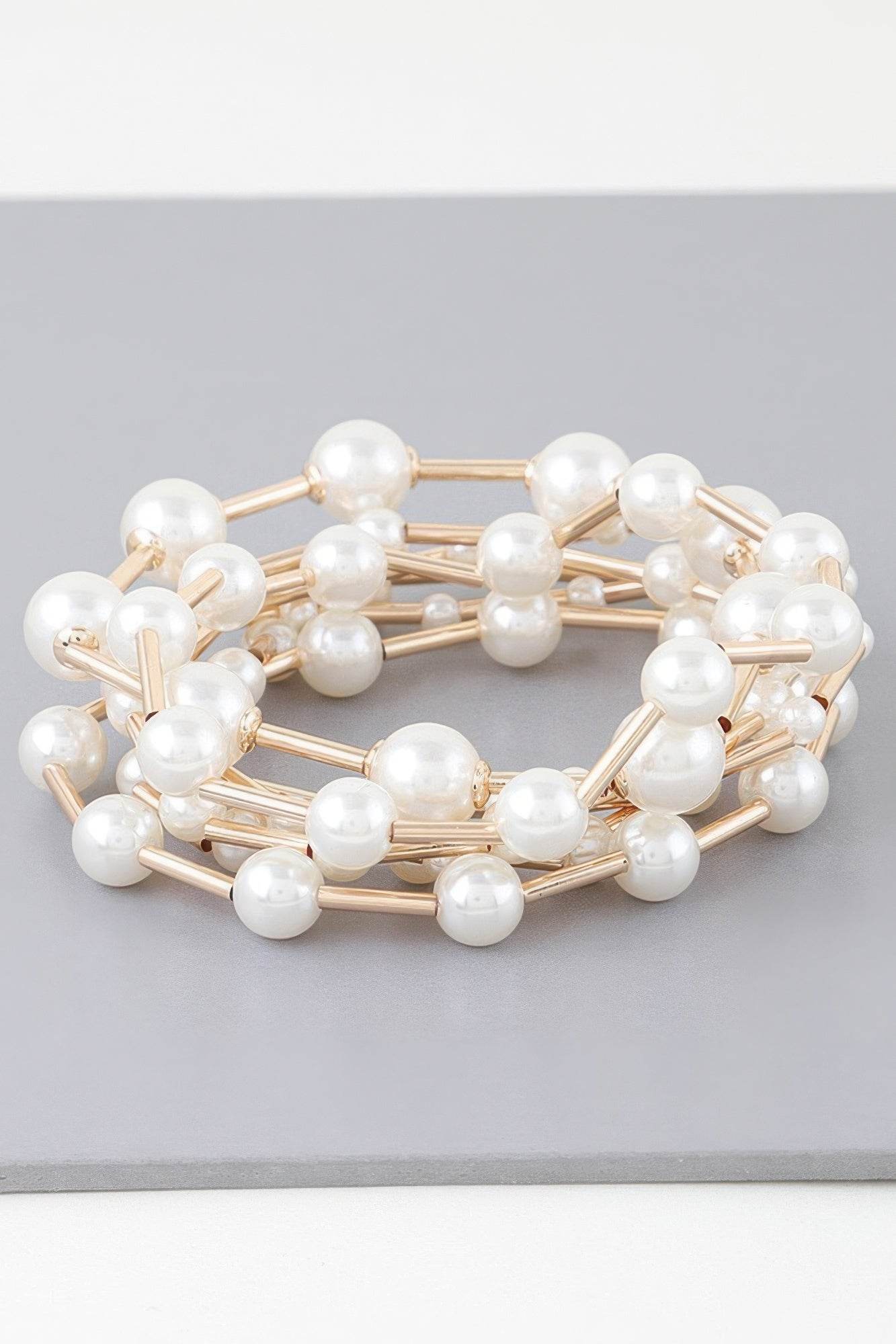 Multi Pearl Wire Bracelet - DaTrendStore.Com