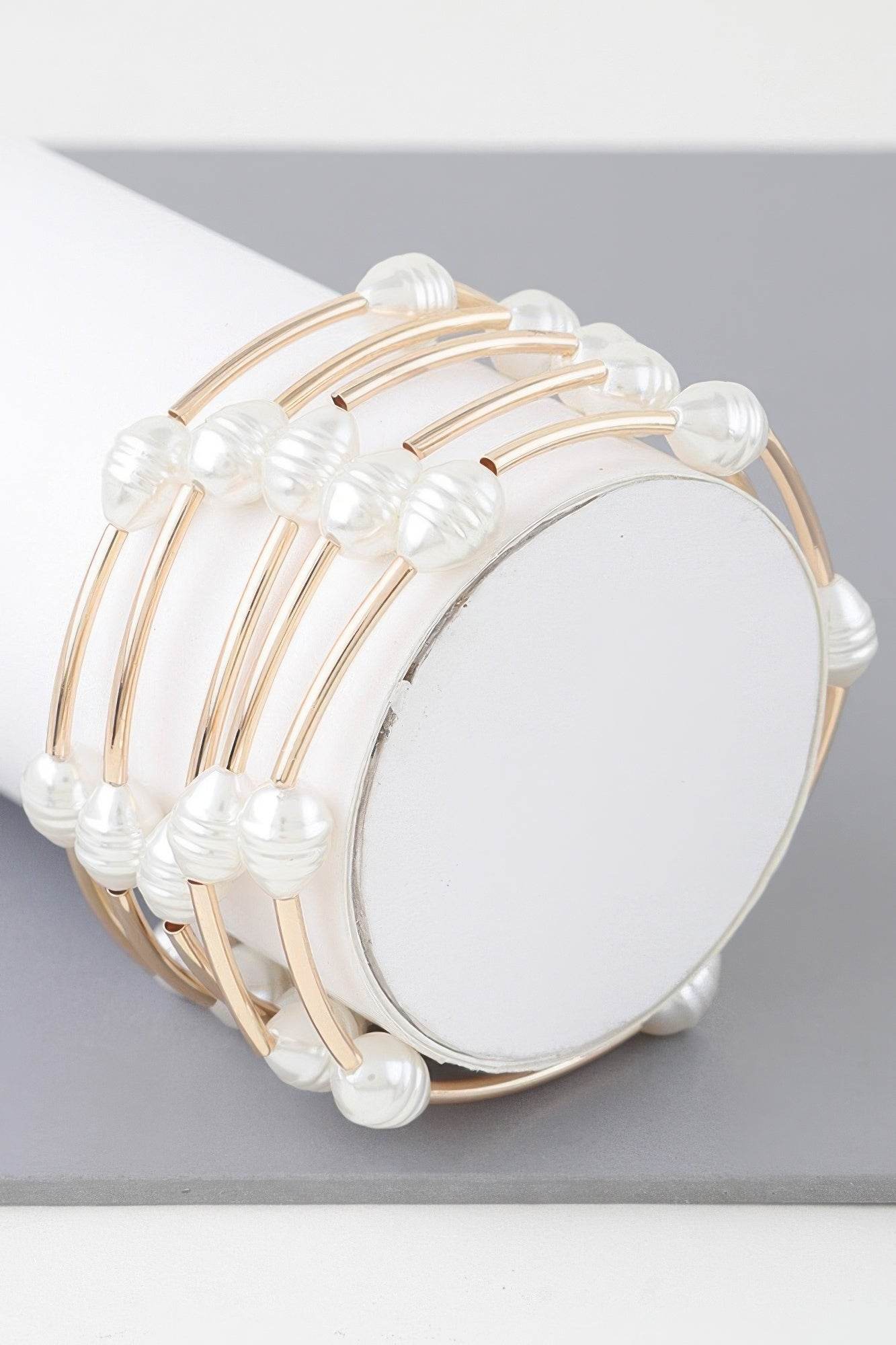 Multi Pearl Shell Tube Bracelet - DaTrendStore.Com