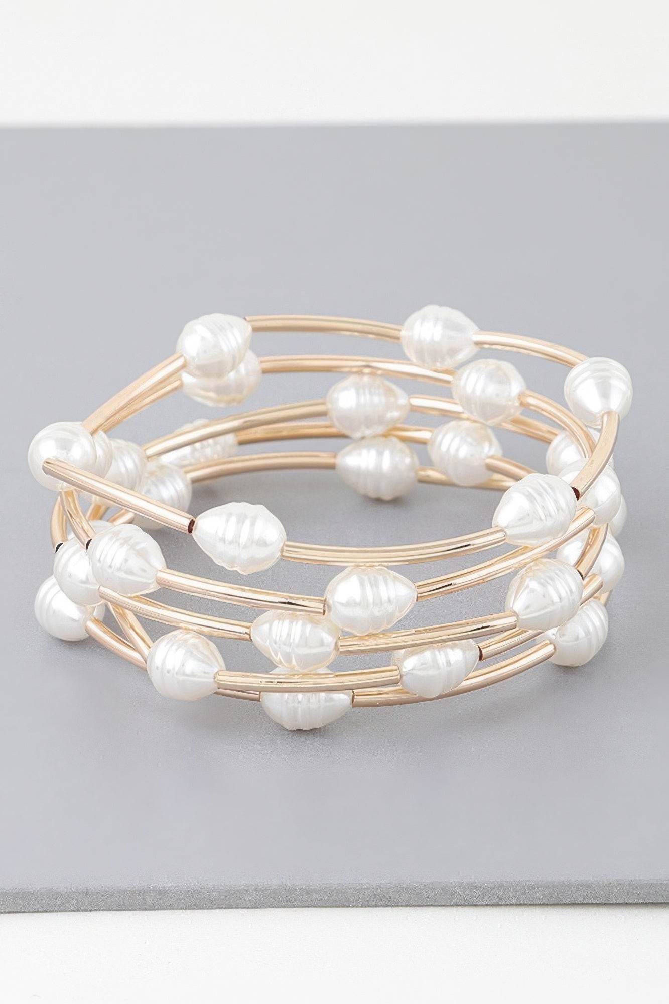 Multi Pearl Shell Tube Bracelet - DaTrendStore.Com