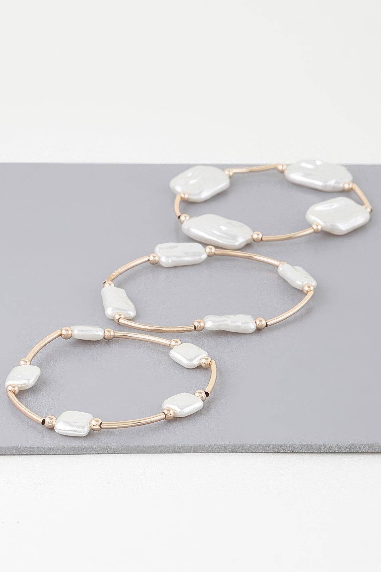 Multi Abstract Pearl Stone Tube Bracelet - DaTrendStore.Com