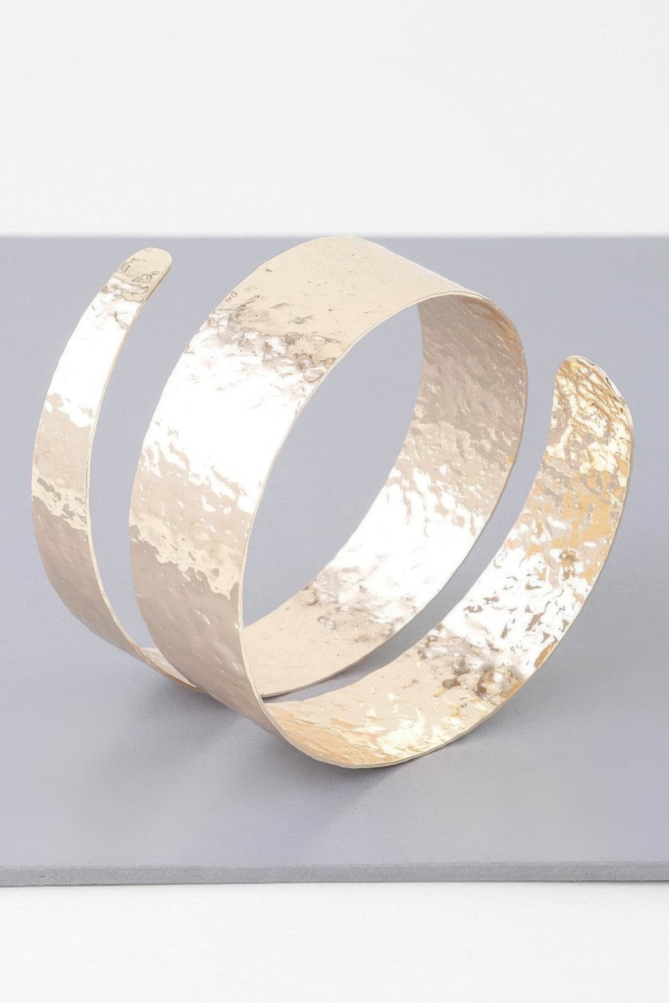Hammered Wrap Around Cuff Bracelet - DaTrendStore.Com