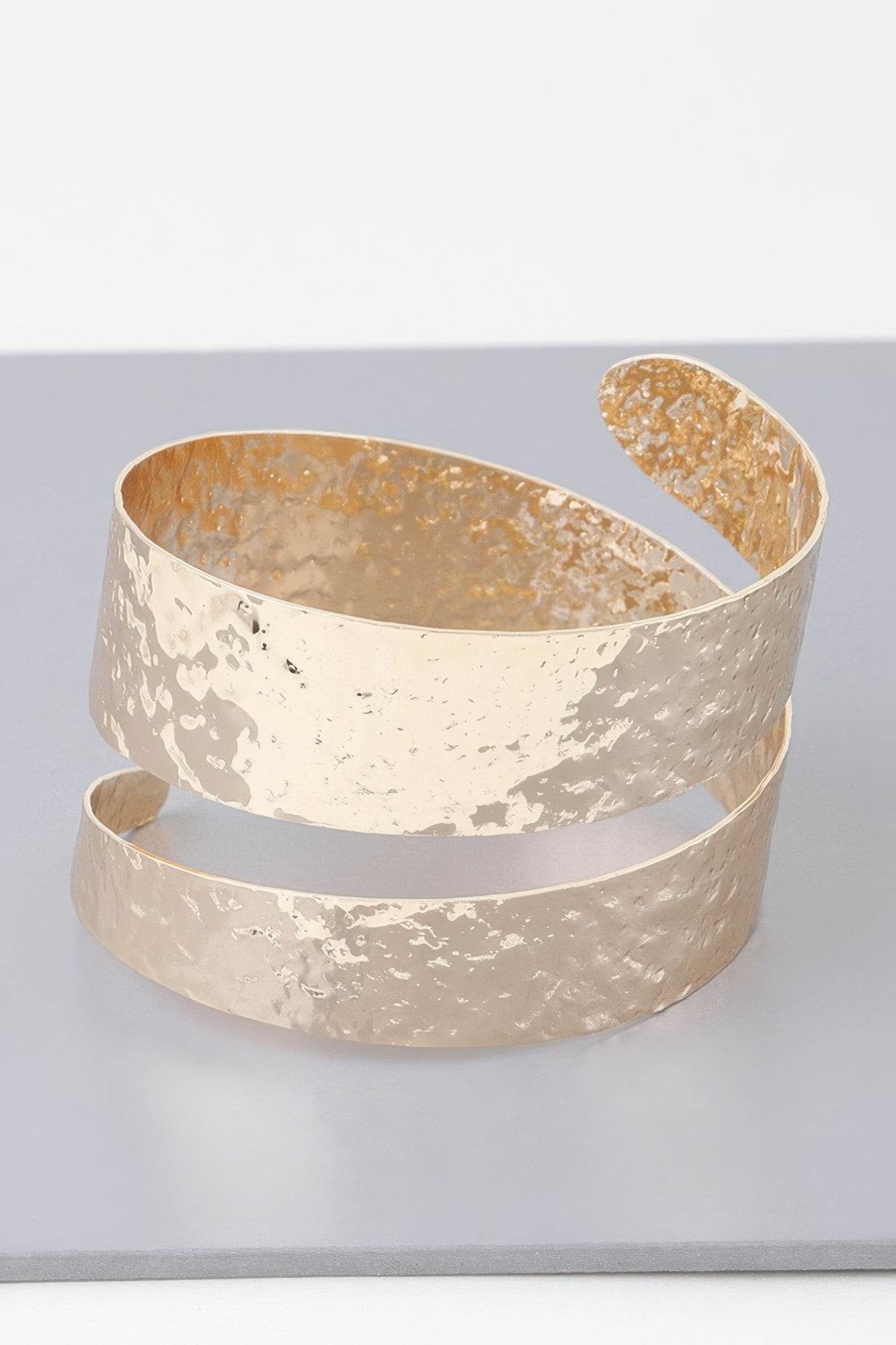 Hammered Wrap Around Cuff Bracelet - DaTrendStore.Com