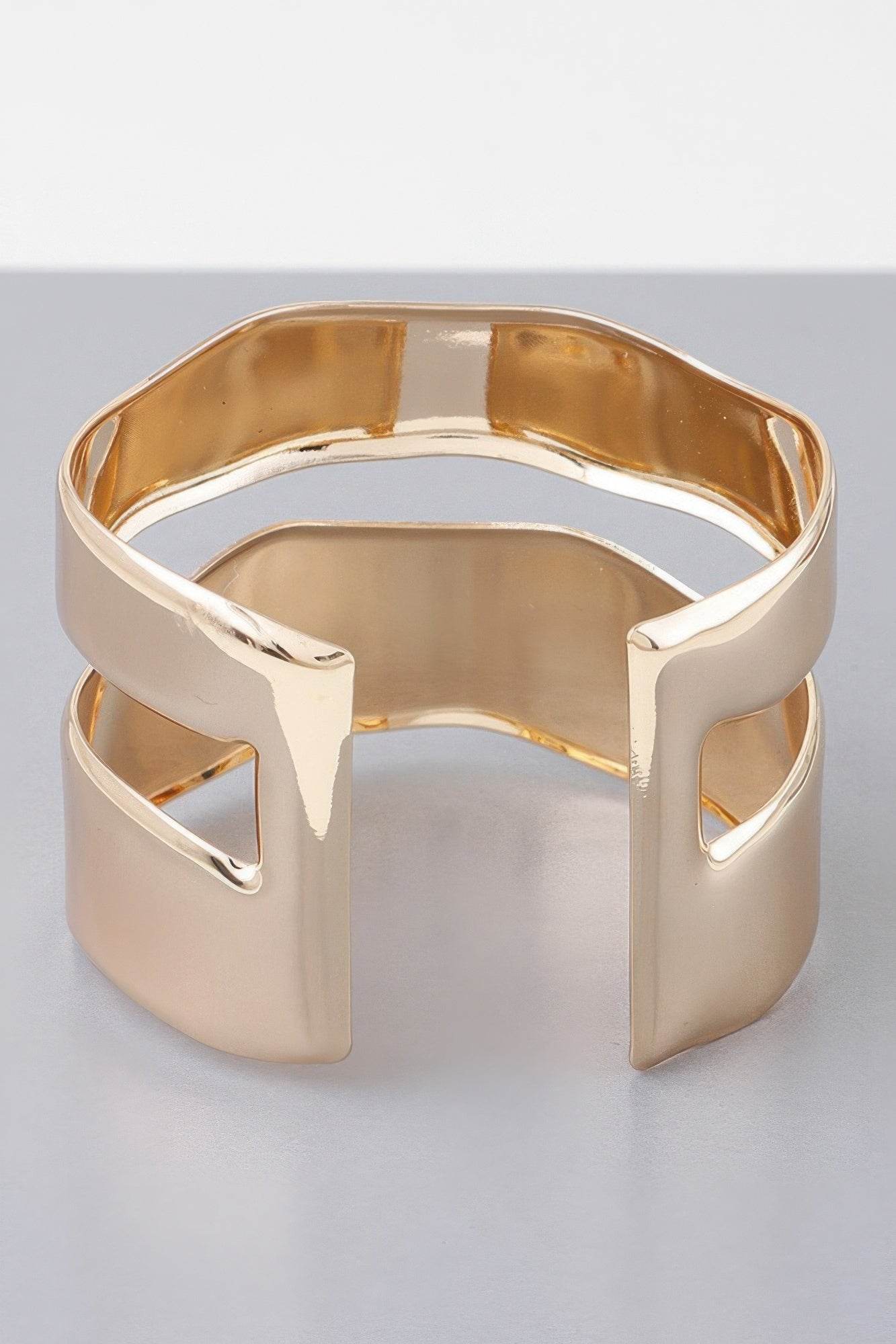 Shiny Double Open Cuff Bracelet - DaTrendStore.Com