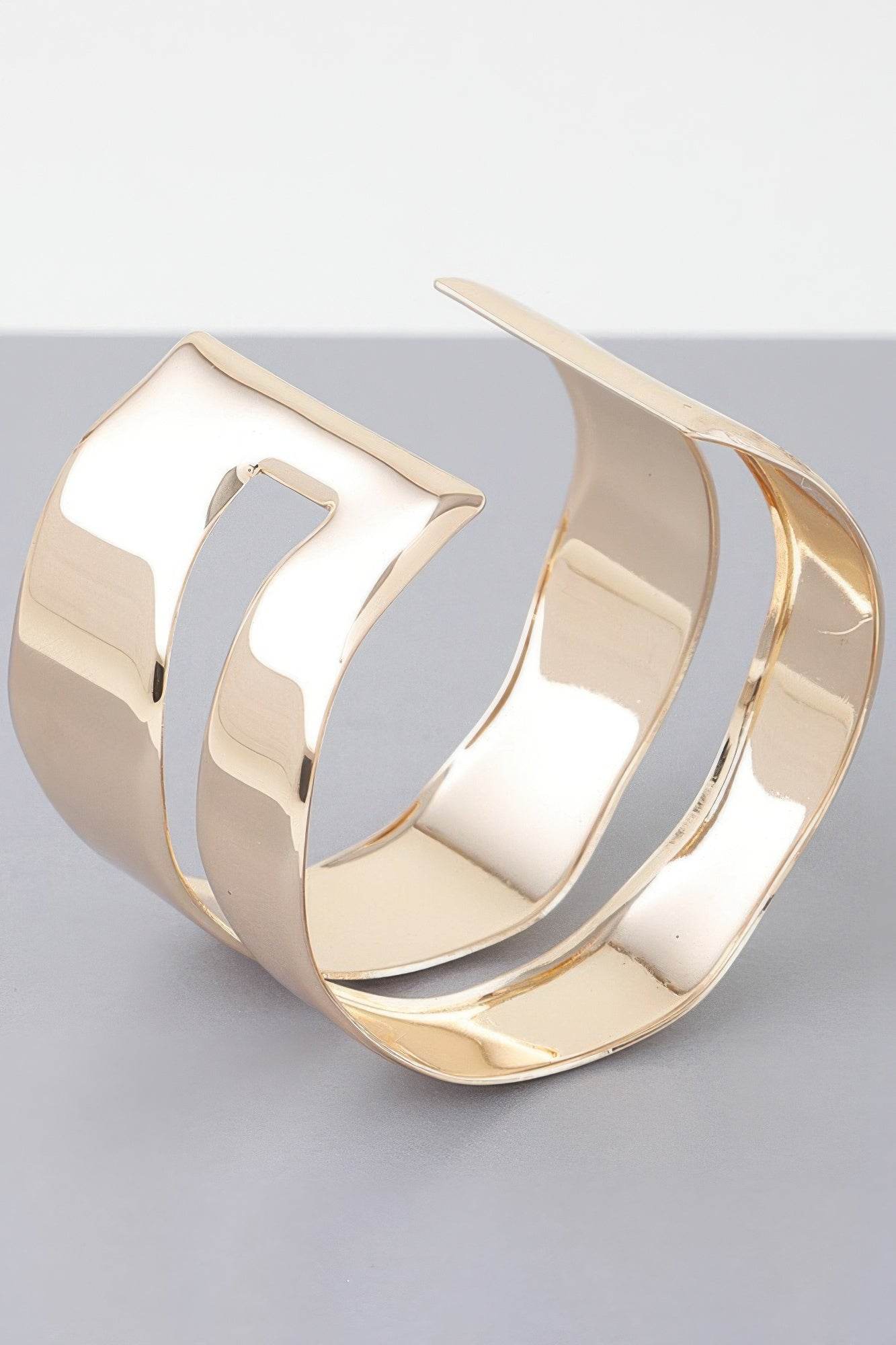 Shiny Double Open Cuff Bracelet - DaTrendStore.Com