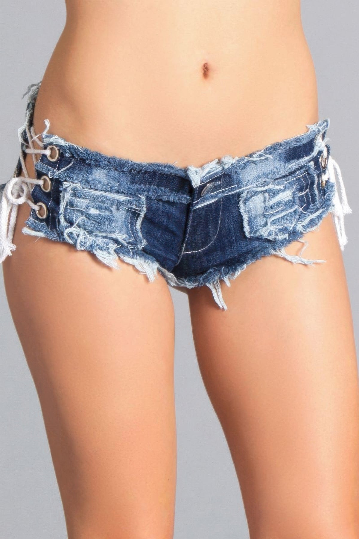 Blue Strings Attached Shorts