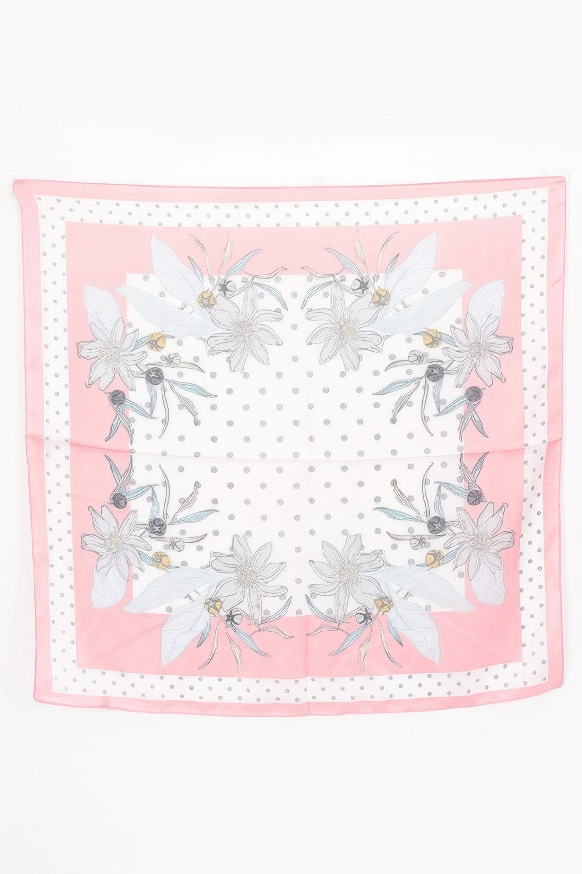 Polka Dot & Floral Print Bandana