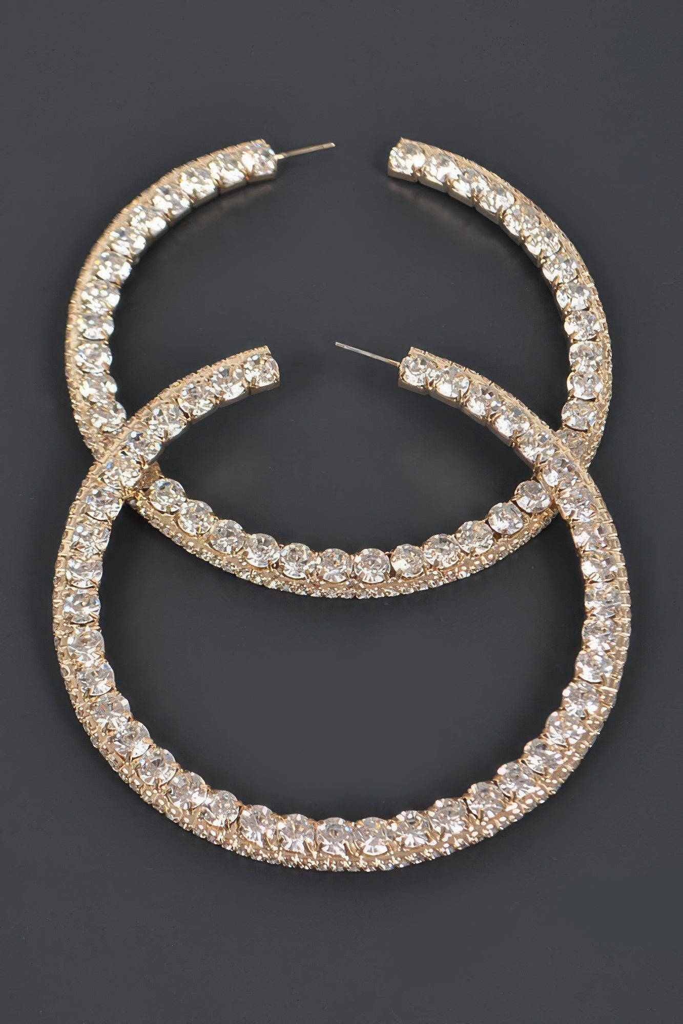 Rhinestone Hoop Earrings