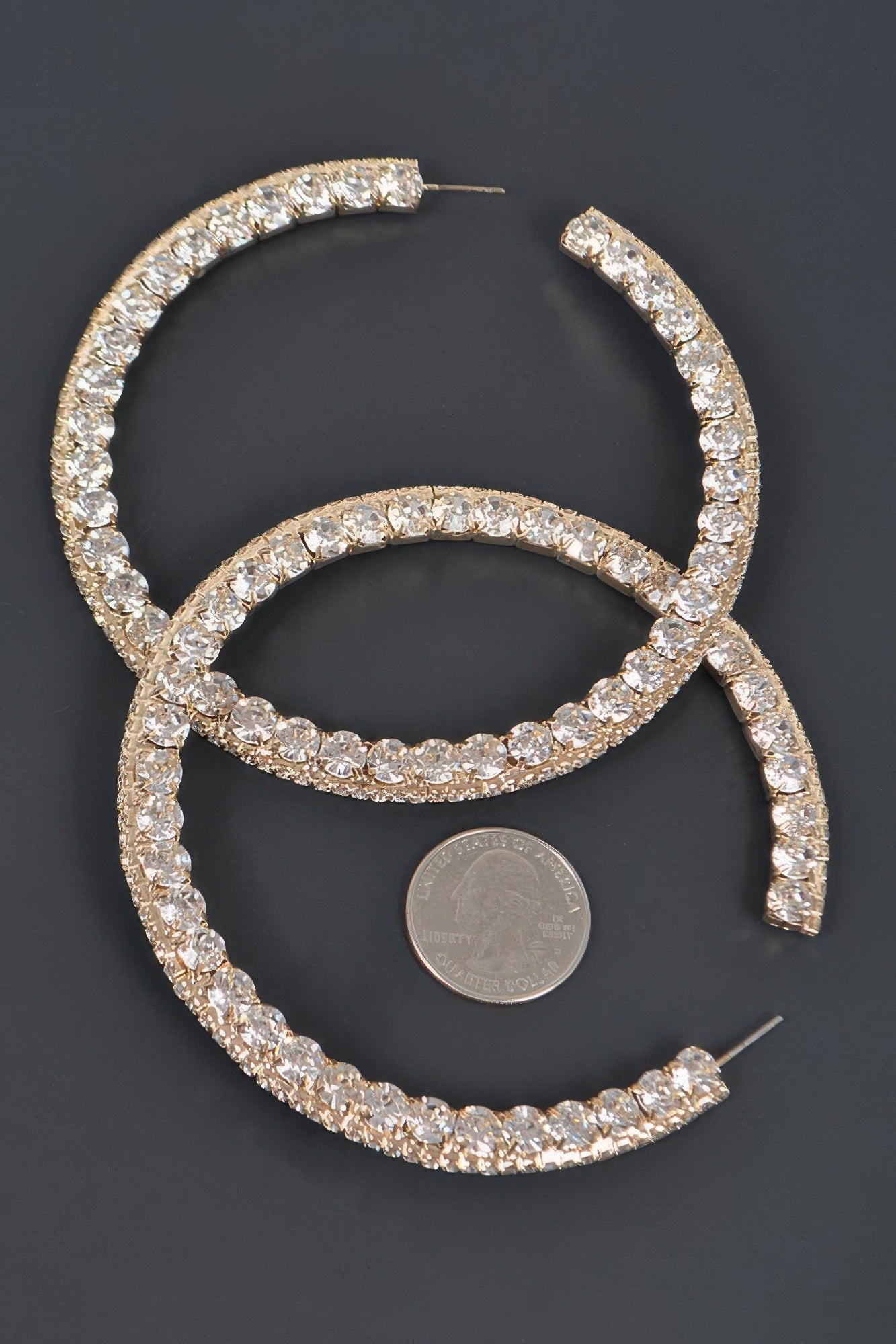 Rhinestone Hoop Earrings