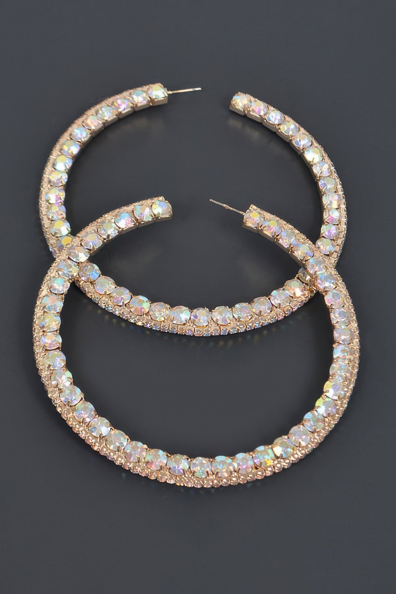 Rhinestone Hoop Earrings