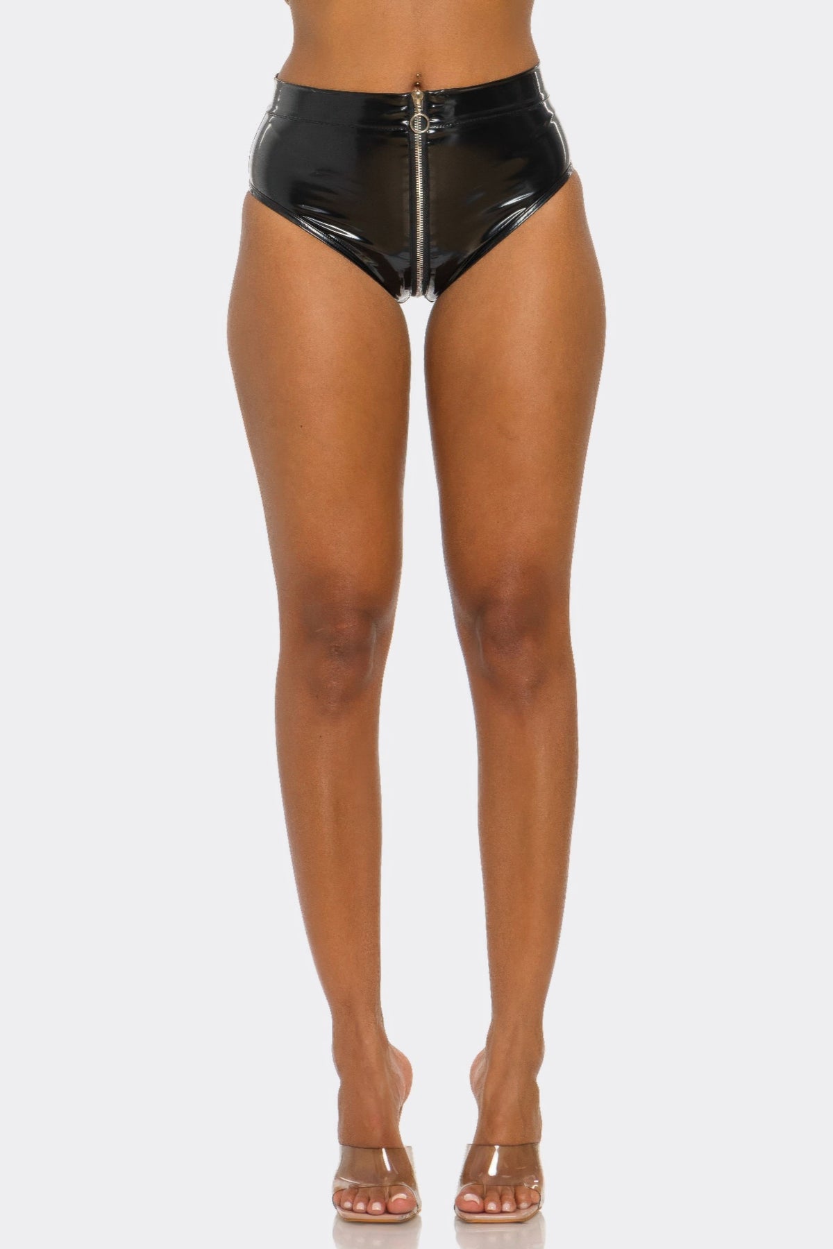Black Zip Tease Shorts