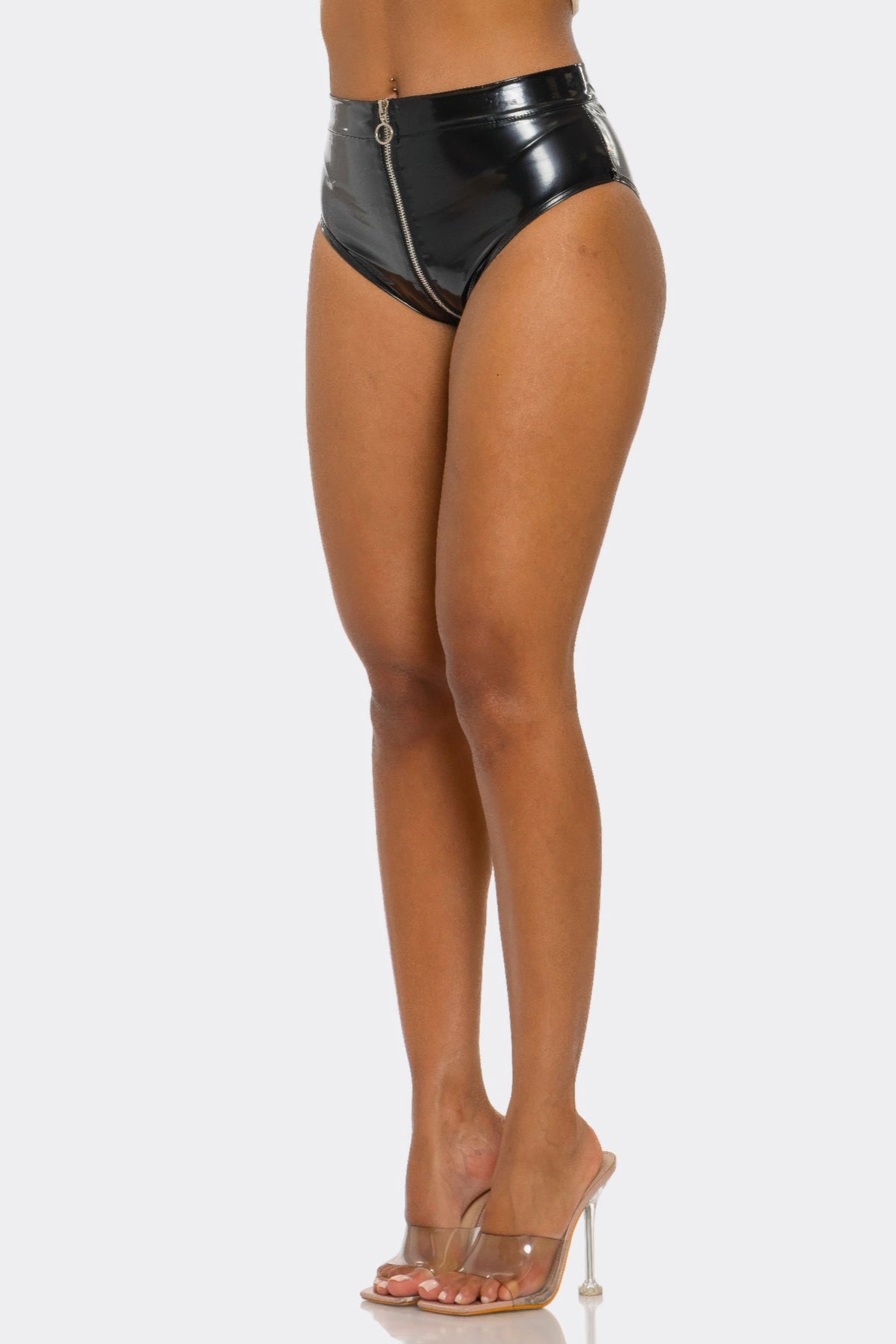 Black Zip Tease Shorts