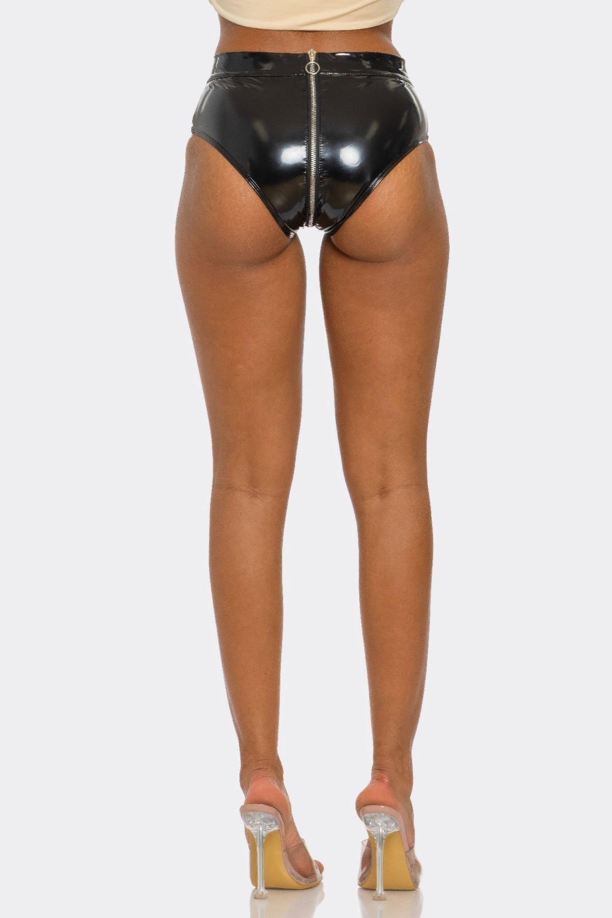 Black Zip Tease Shorts