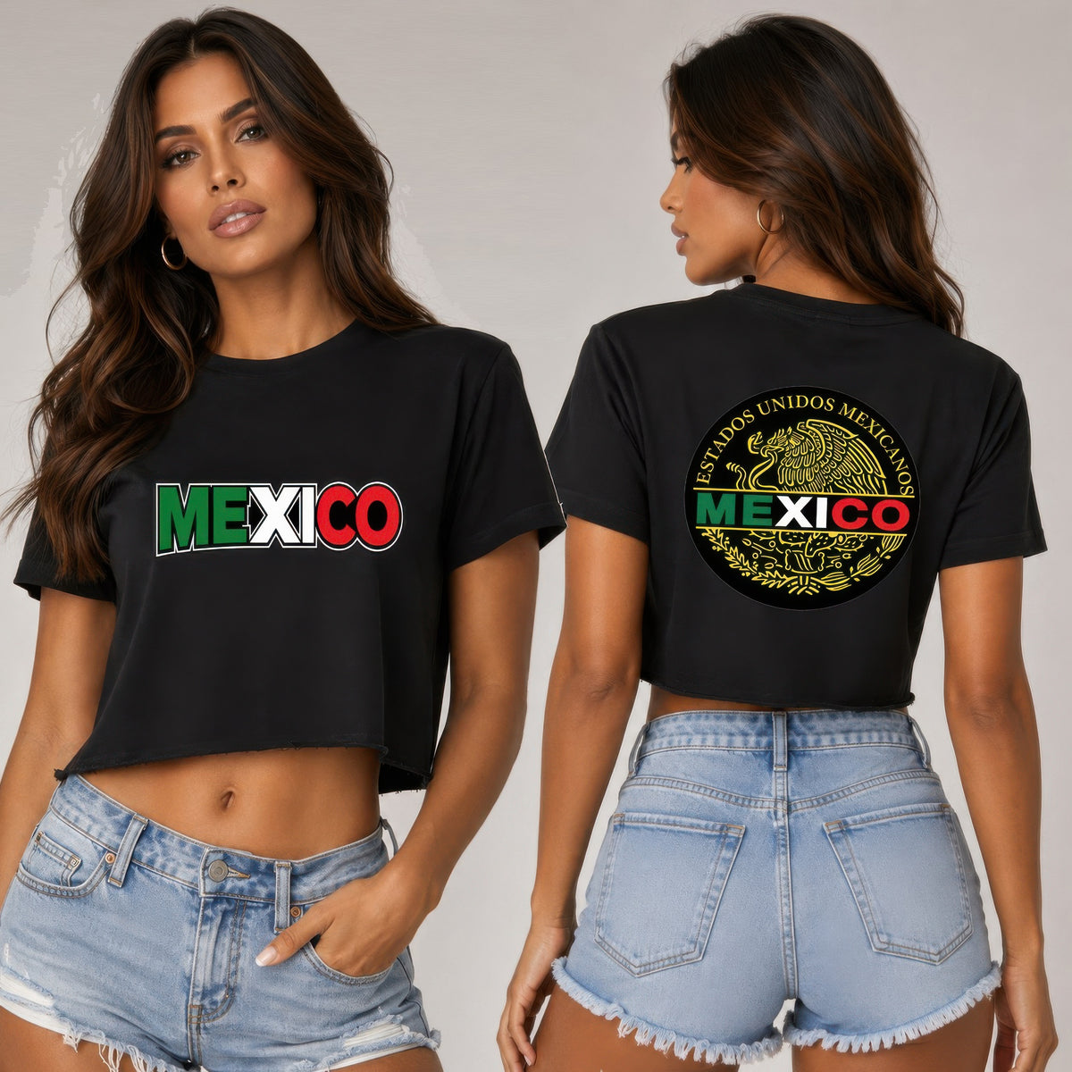 Short Sleeve Cotton Mexico Print Shirt - Style 7