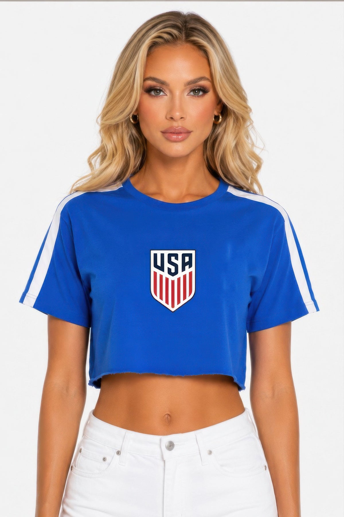 Short Sleeve Cotton USA Print Shirt - Style 2