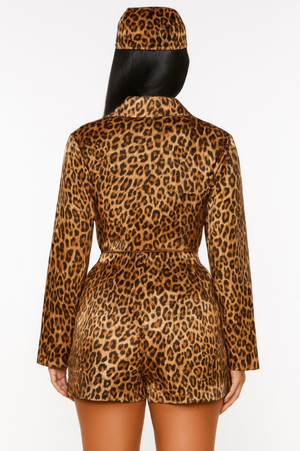 Leopard Print Two Piece Set in Brown