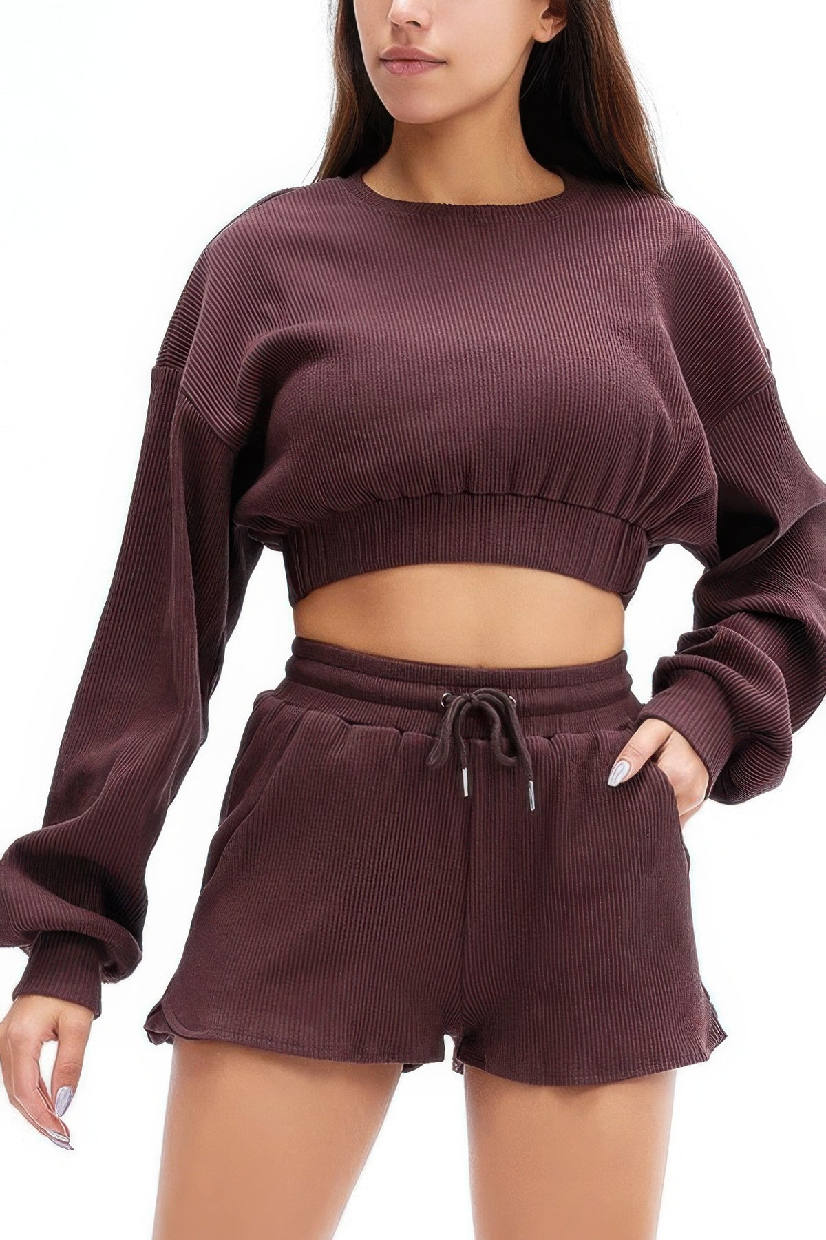 Casual Two Piece Set in Mocha