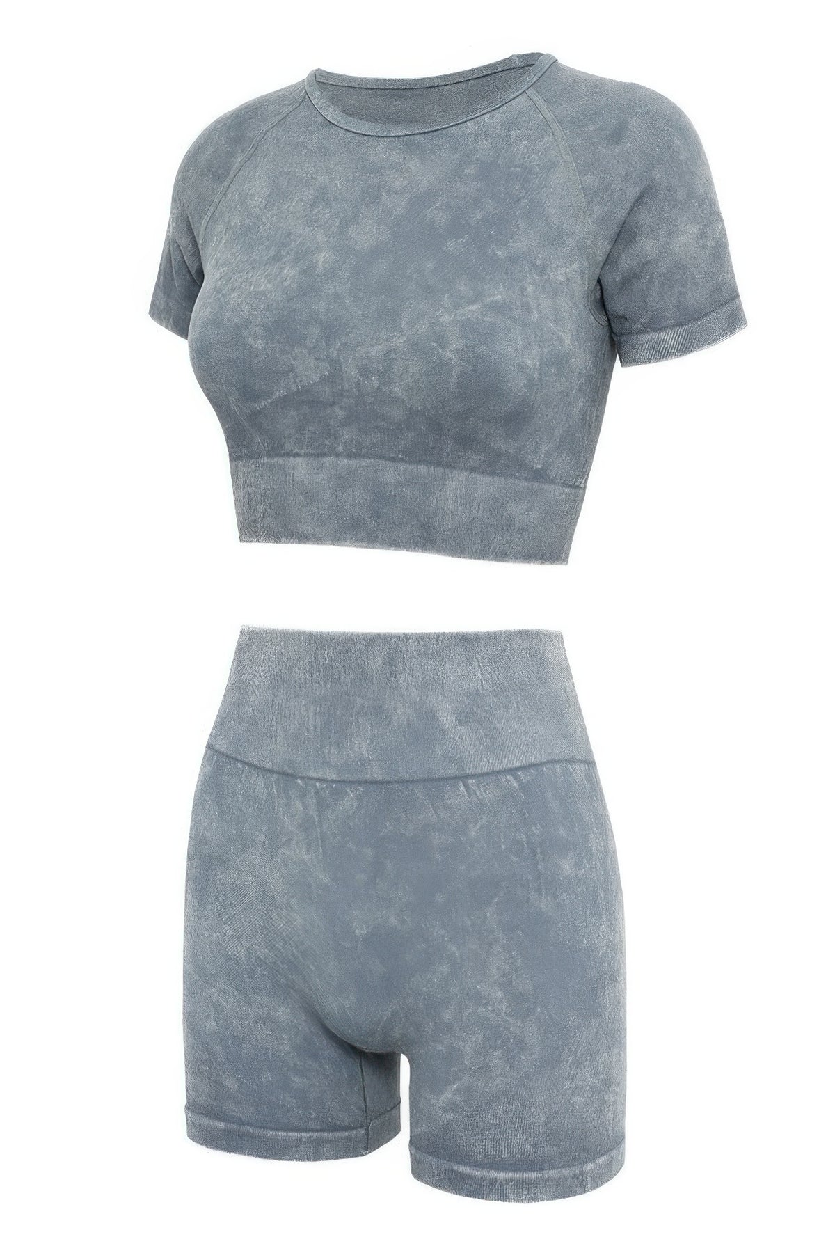 Sporty Yoga Two Piece Set in Grey