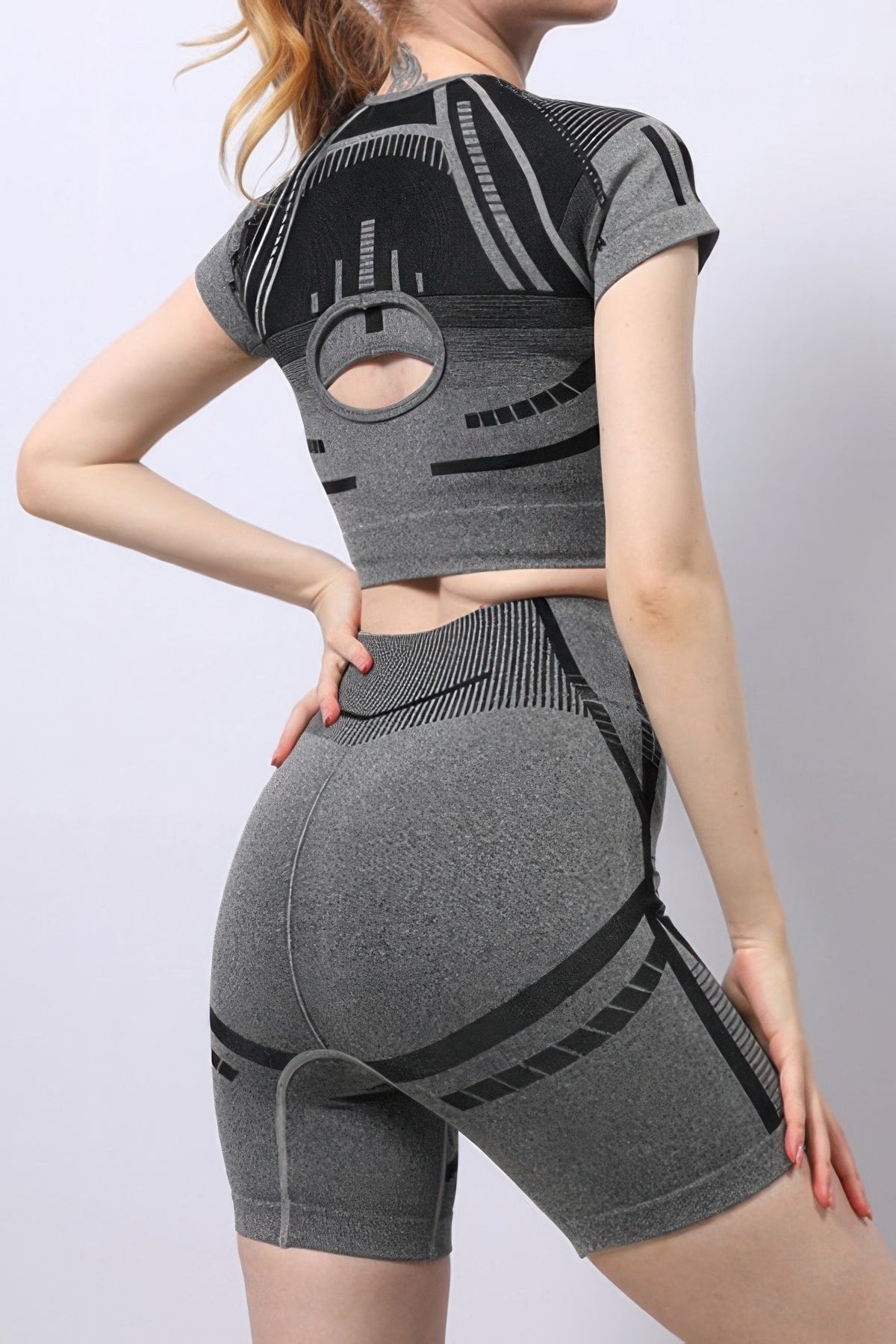 Seamless Short Set in Grey