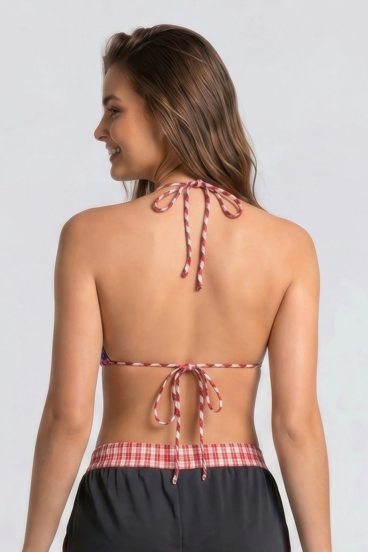Rebel Rodeo Bikini Short Set in Red multi