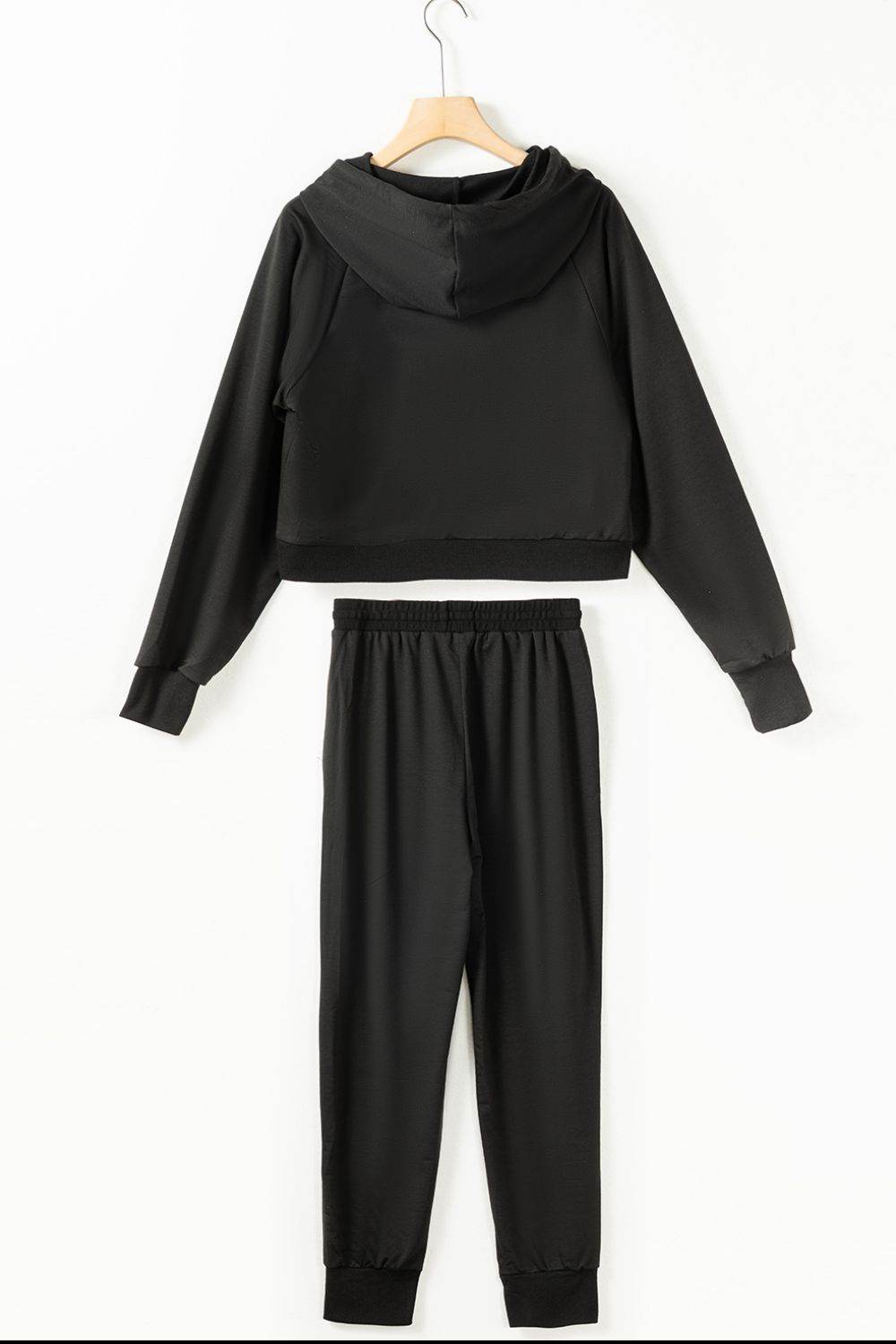 Drawstring Hoodie and Pocketed Pants Set - DaTrendStore.Com
