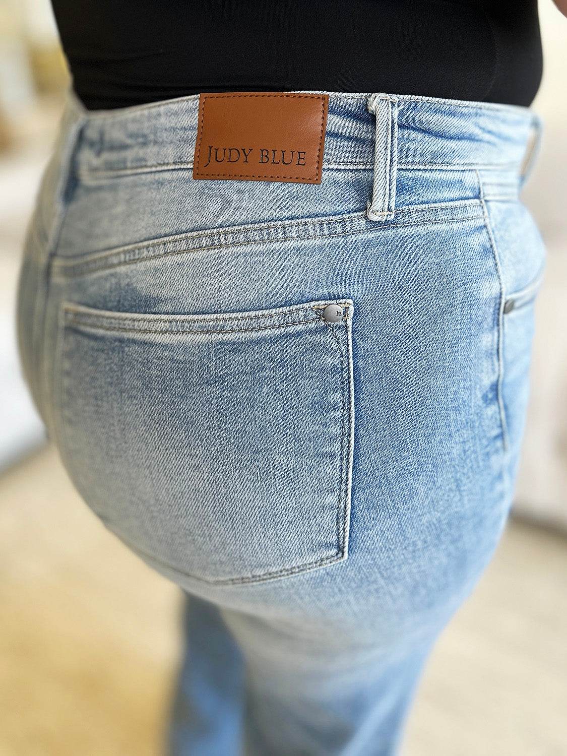 Judy Blue Full Size High Waist Wide Leg Jeans - DaTrendStore.Com