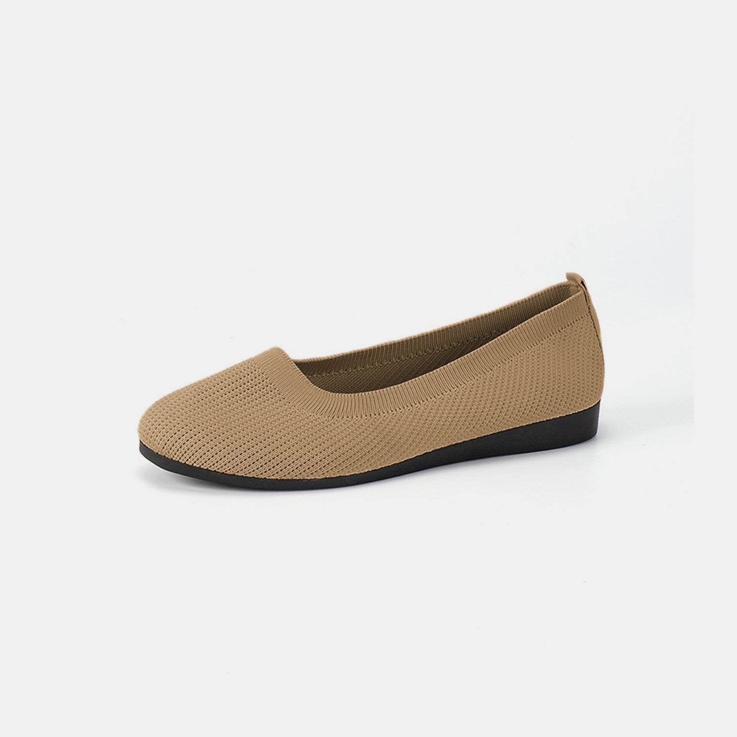 Round Toe Knit Ballet Flats - DaTrendStore.Com