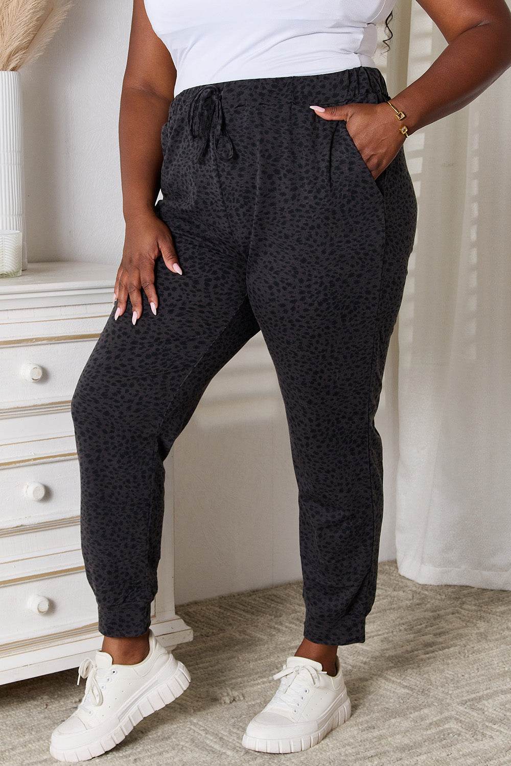 Basic Bae Leopard Print Joggers with Pockets - DaTrendStore.Com