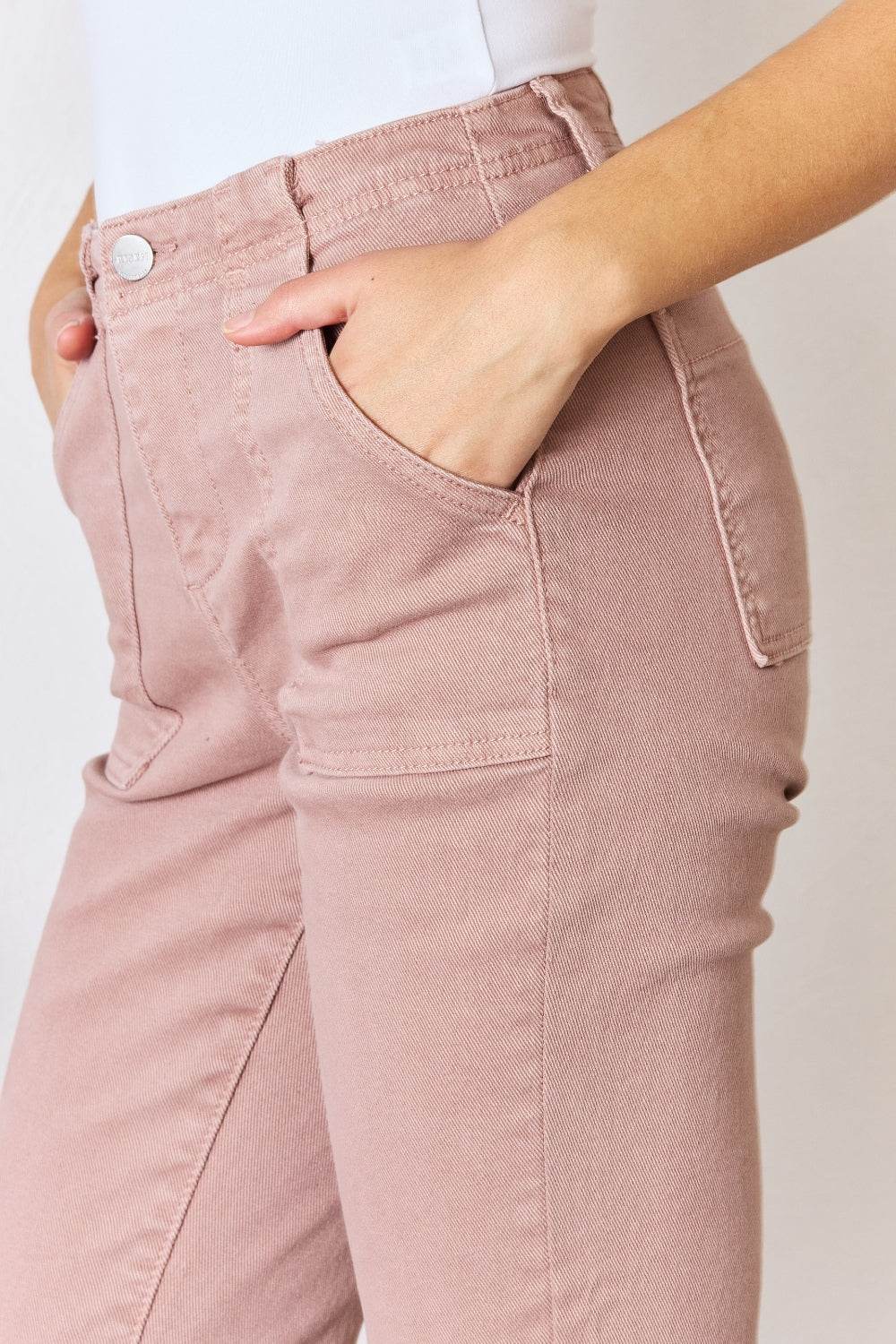 RISEN Full Size High Rise Ankle Flare Jeans - DaTrendStore.Com