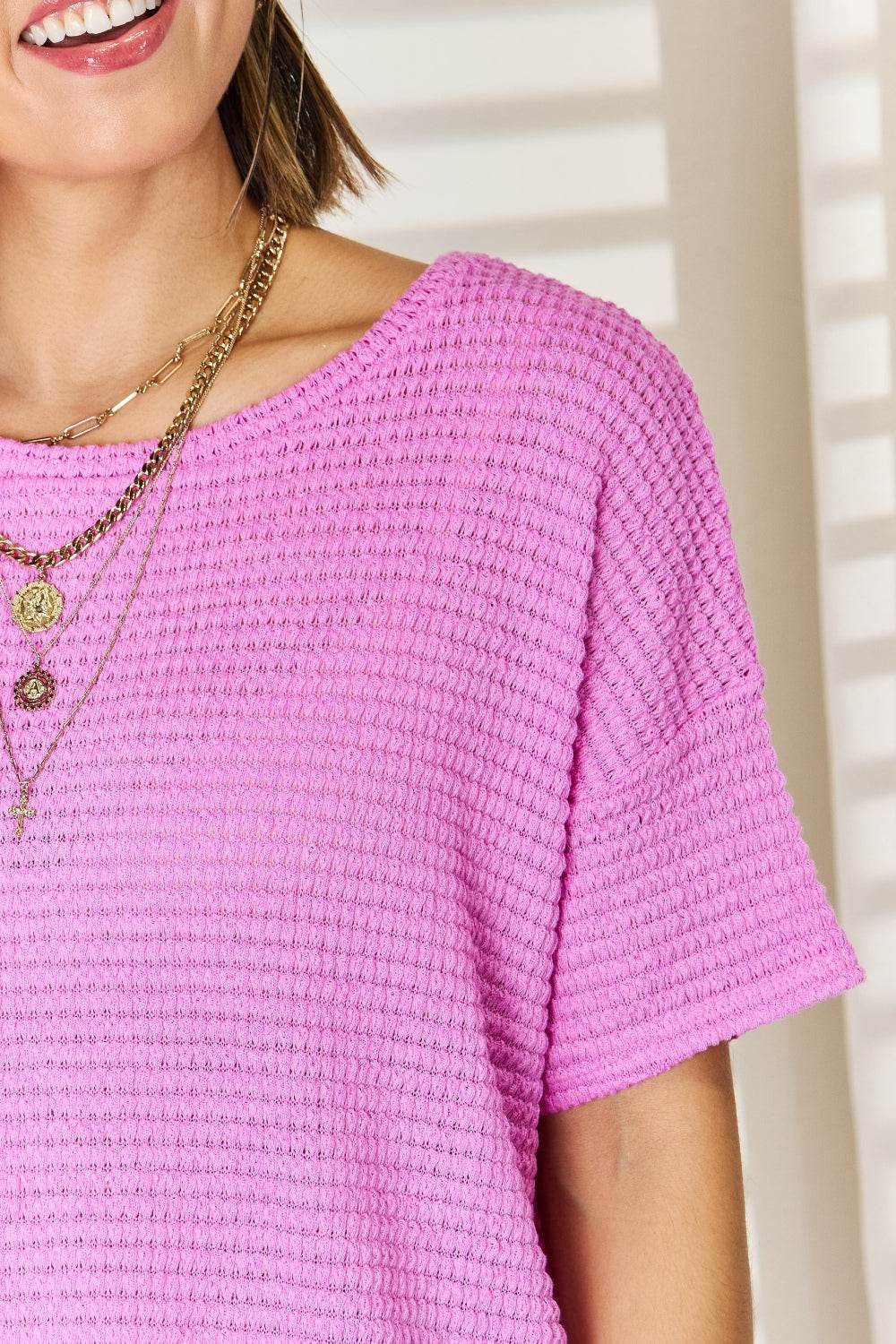 Zenana Full Size Round Neck Short Sleeve Top - DaTrendStore.Com