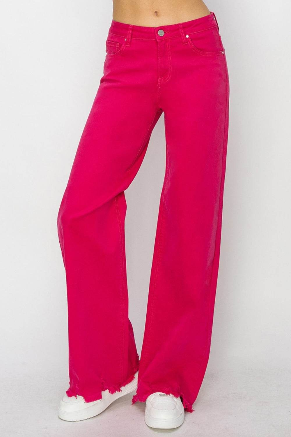 RISEN High Rise Wide Leg Jeans - DaTrendStore.Com