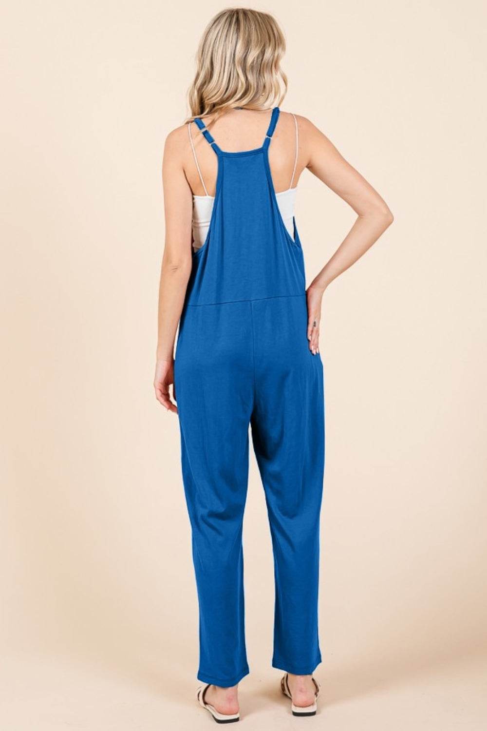 Culture Code Full Size Sleeveless Jumpsuit with Pockets - DaTrendStore.Com