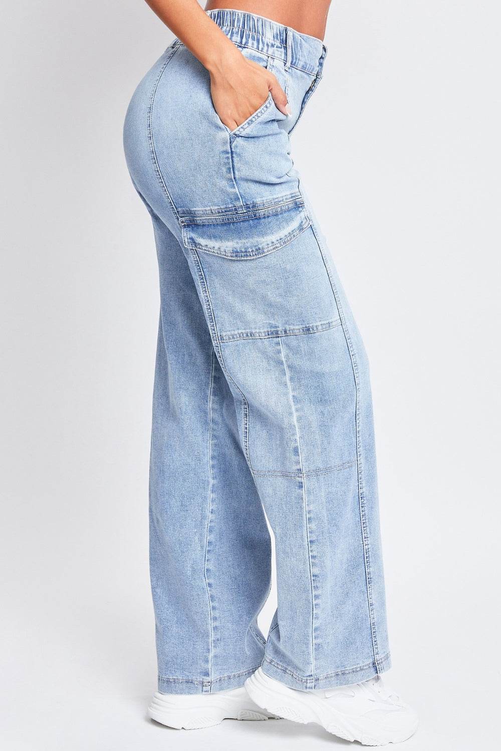 YMI Jeanswear High-Rise Straight Cargo Jeans - DaTrendStore.Com