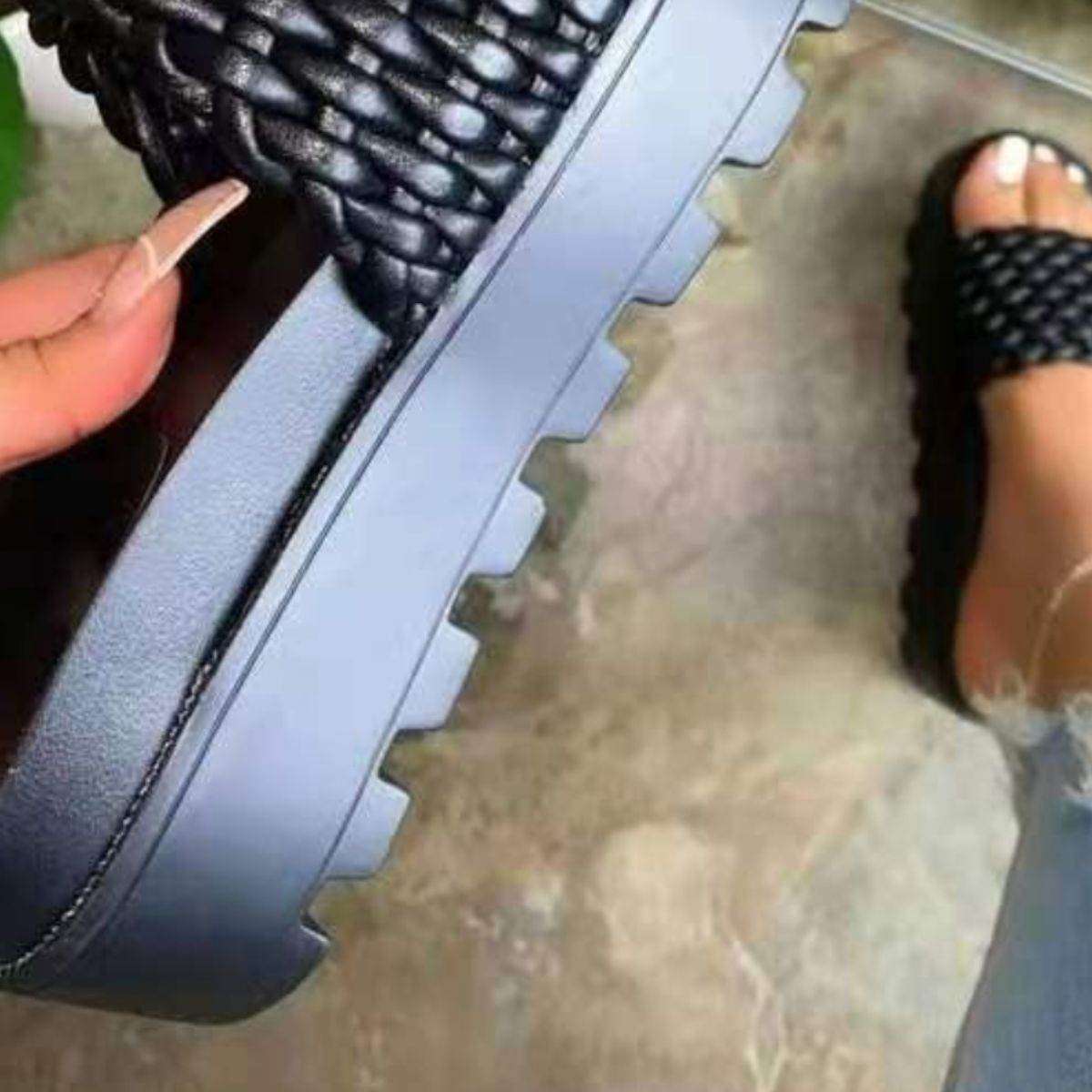 PU Leather Open Toe Platform Sandals - DaTrendStore.Com